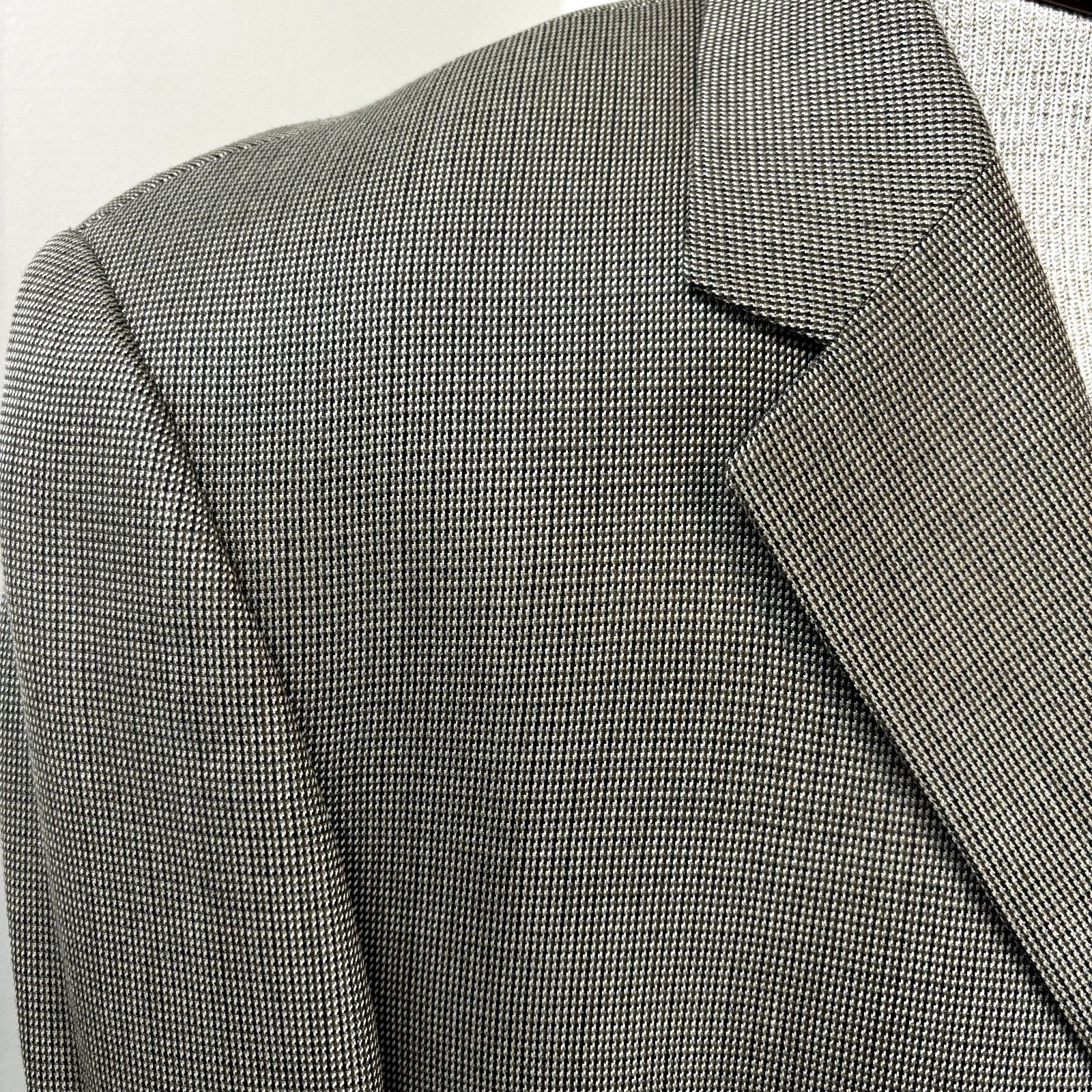 Andrew Fezza Andrew Fezza Men's Flannel Sport Coat Blazer Size 43R Silk W Size 42R - 3 Thumbnail