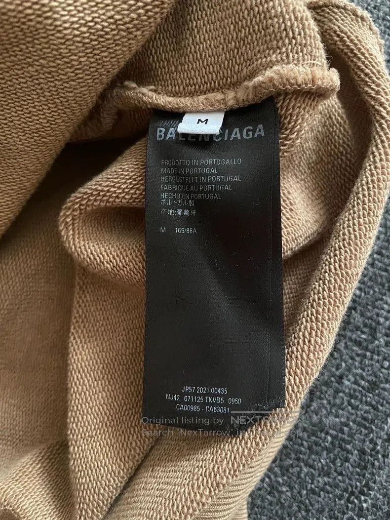 Balenciaga Balenciaga Oversized Unisex Beige Sweatshirt. Size US M / EU 48-50 / 2 - 6 Thumbnail