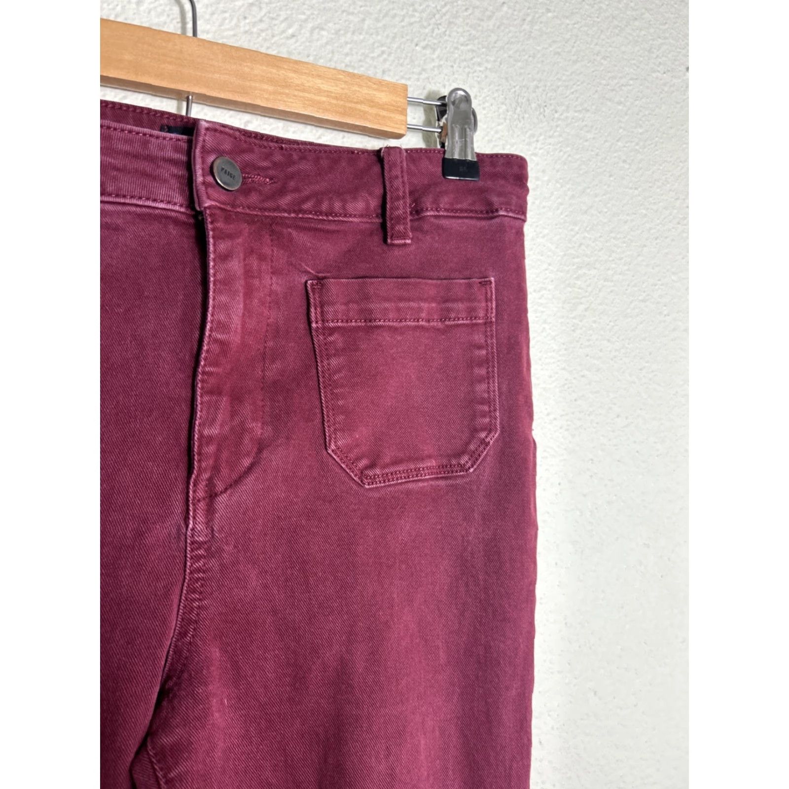 Paige VINTAGE Paige Womens Jeans Straight Red 30x30 Stained Size 30" / US 8 / IT 44 - 6 Thumbnail