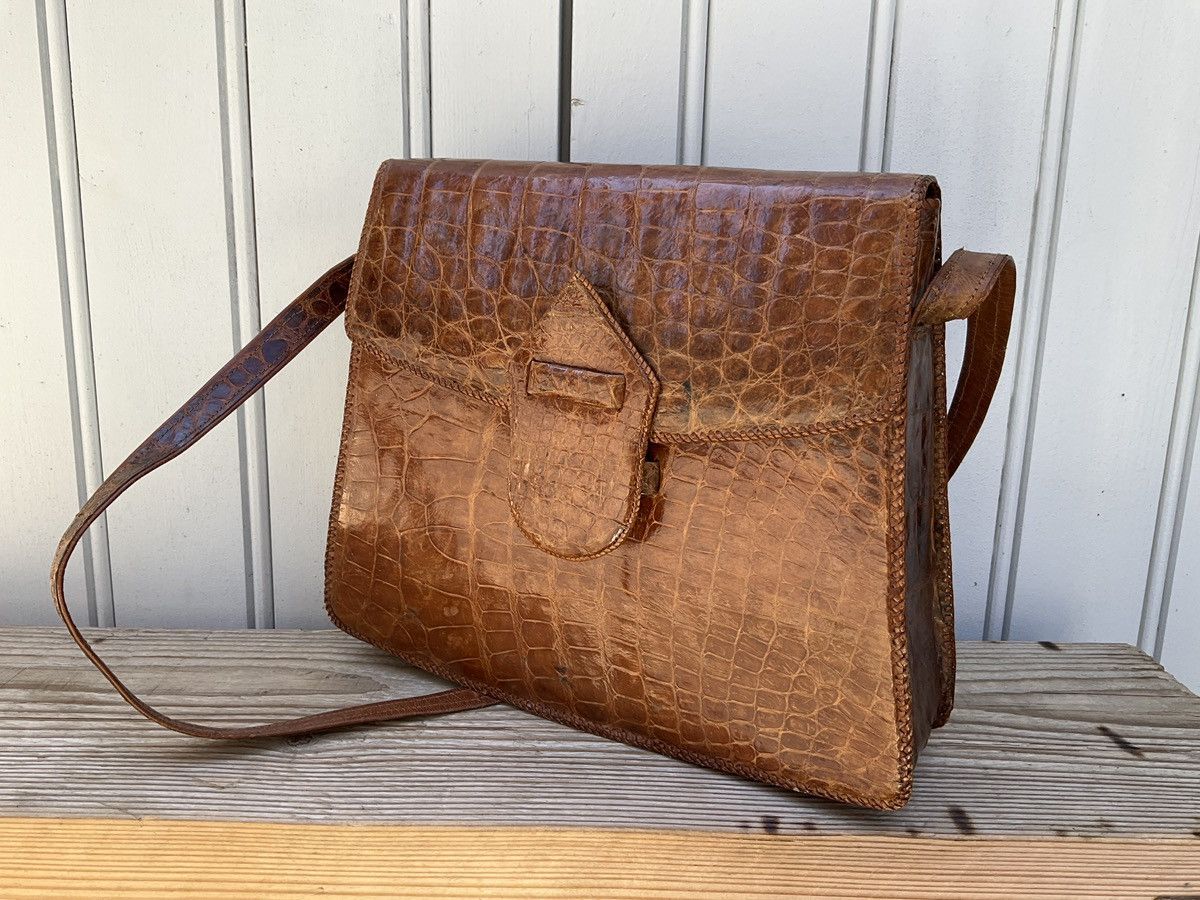 Vintage Vintage crocodile leather bag Size ONE SIZE - 1 Thumbnail