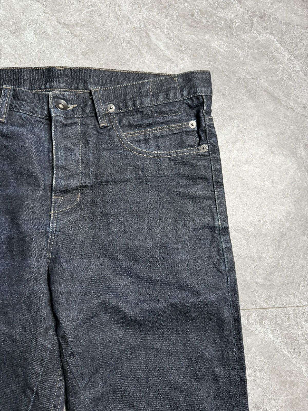 Rick Owens Drkshdw Rick Owens Berlin Cropped Blue Black Jeans Size US 27 - 6 Thumbnail