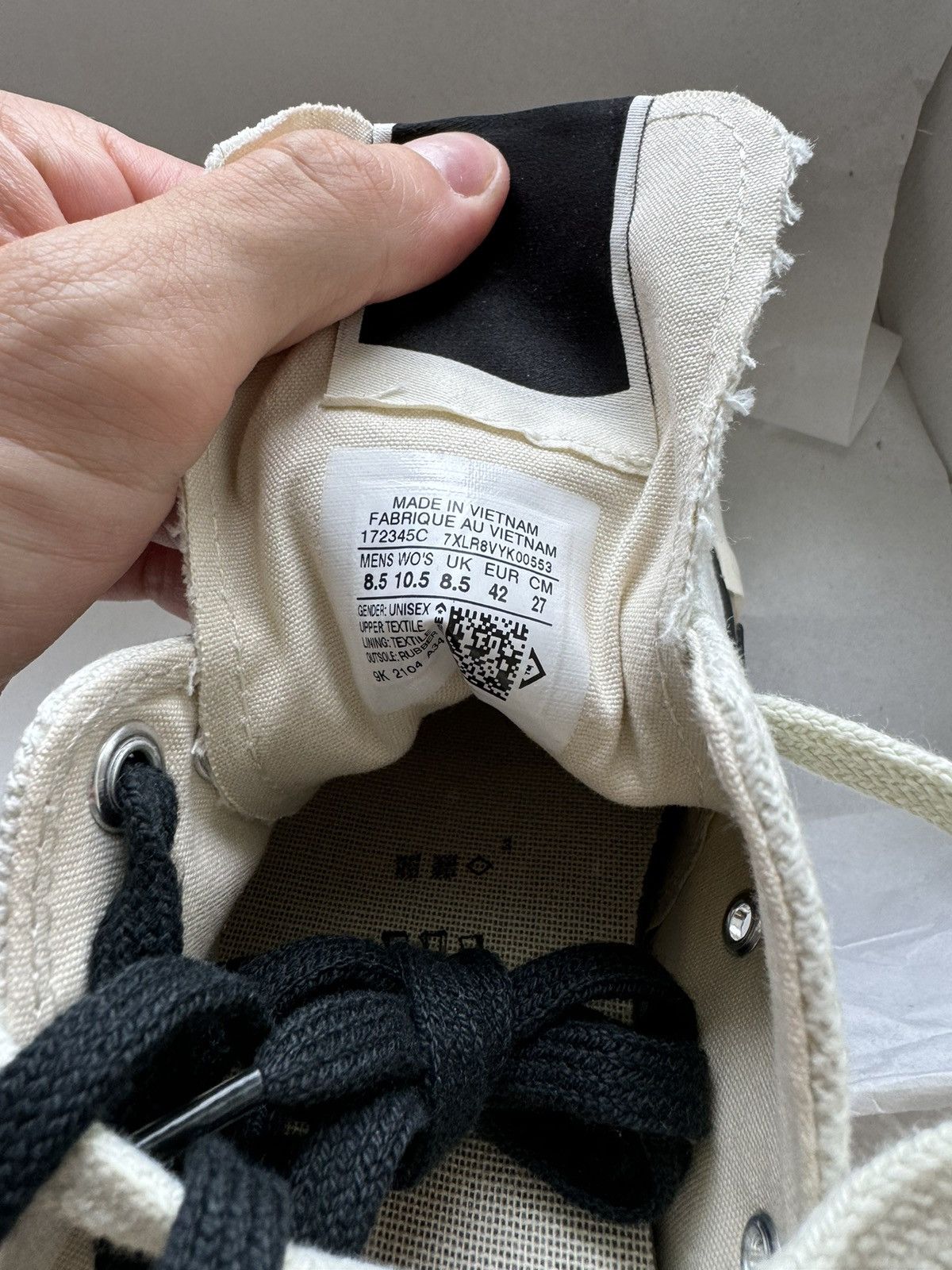 Converse × Rick Owens Drkshdw NEW | TURBODRK DRKSTAR LOW CHUCK 70 OX US8.5 Size US 8.5 / EU 41-42 - 7 Thumbnail
