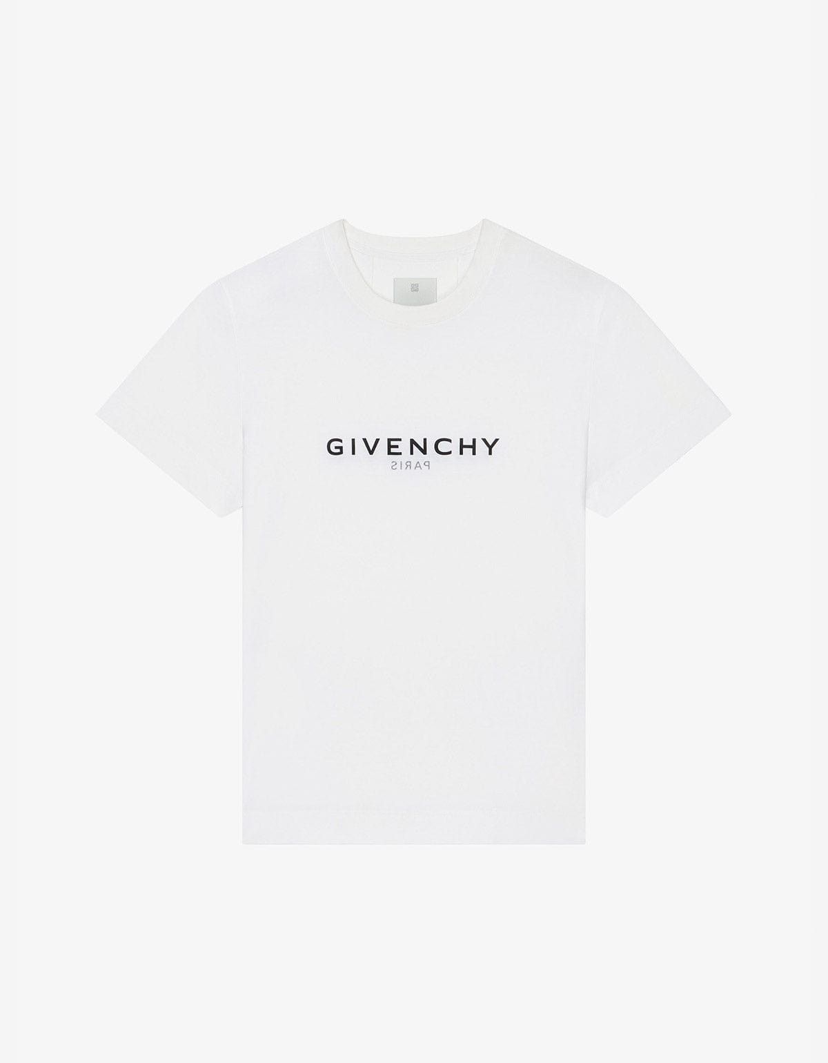 Givenchy Givenchy White Reverse Logo Slim T-Shirt Size US XXL / EU 58 / 5 - 1 Thumbnail