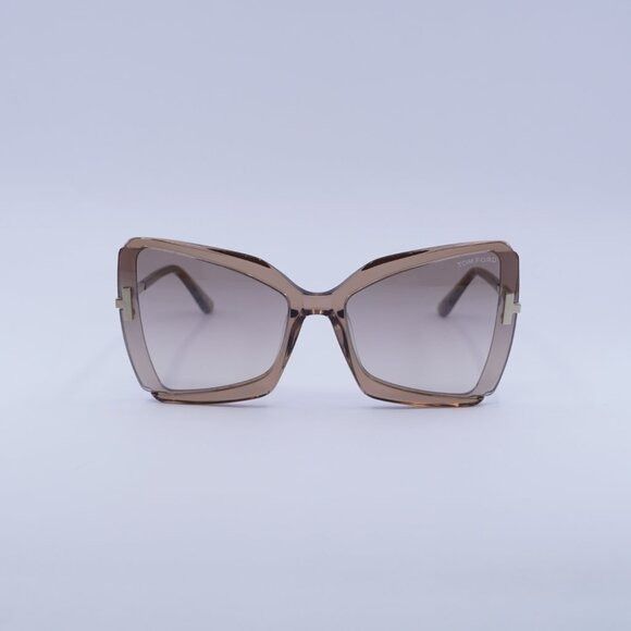 Tom Ford Tom Ford Gia FT0766 57G Sunglasses Gold Butterfly Frame Size ONE SIZE - 2 Thumbnail