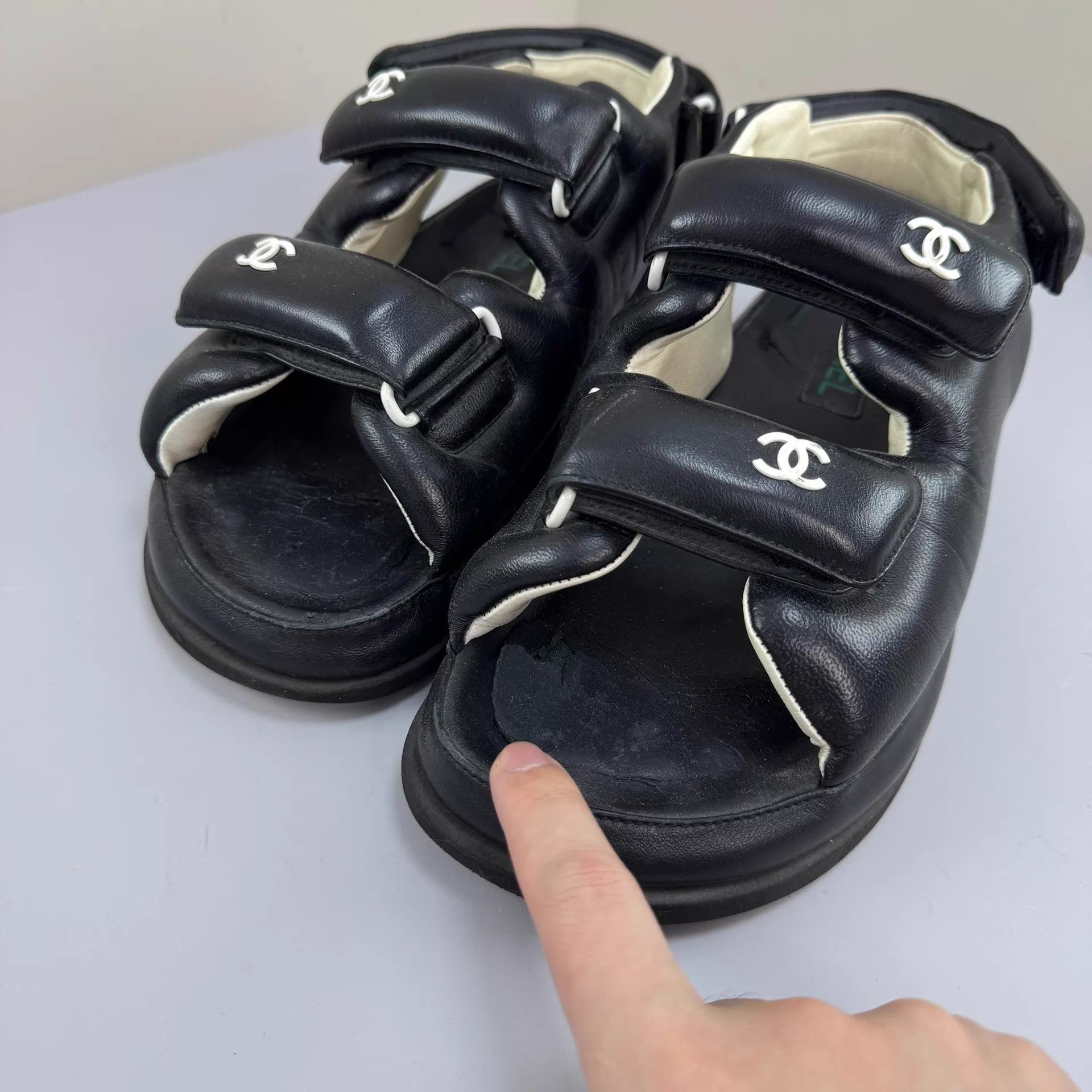 Chanel Chanel Velcro Bread Sandal 38.5 As Is Size US 8 / IT 38 - 6 Thumbnail