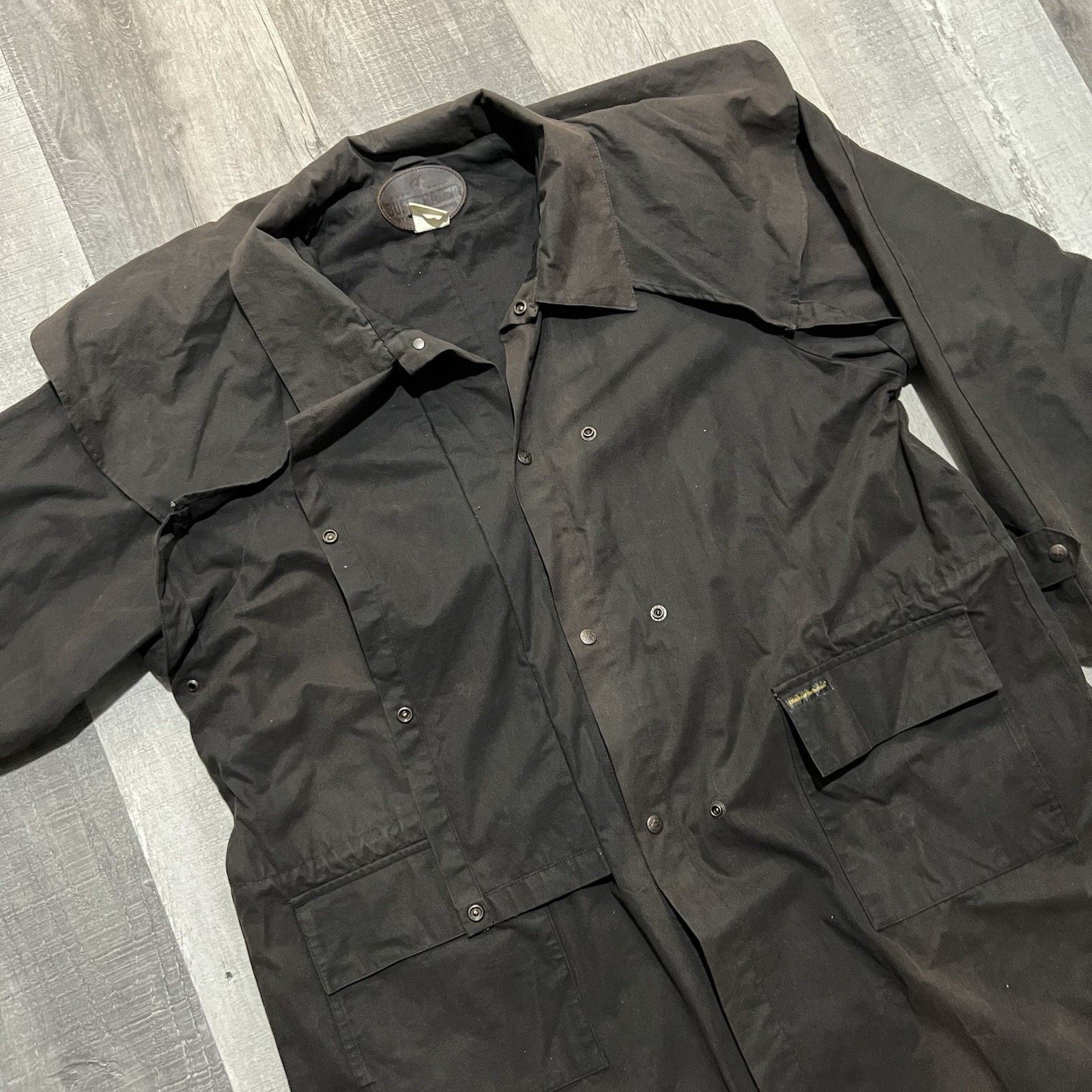 Vintage Vintage Bushtrader Waxed Canvas Cotton Duster Riding Jacket Size 3XL / US 20-22 - 4 Thumbnail