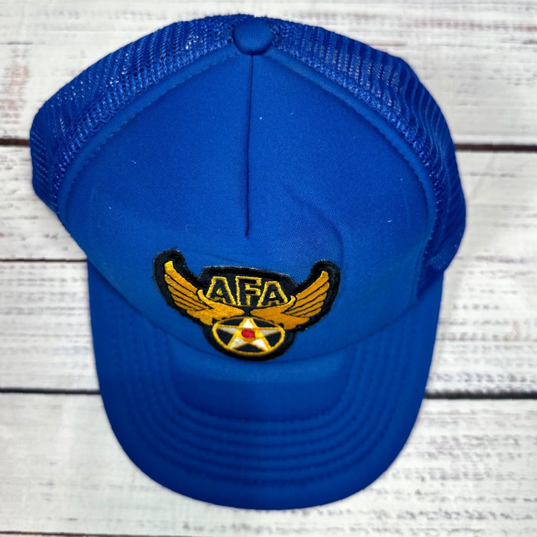 Vintage VINTAGE AFA Air Force Academy Trucker Hat Size M/L Blue Ball Cap Snapback Men's Size ONE SIZE - 3 Thumbnail