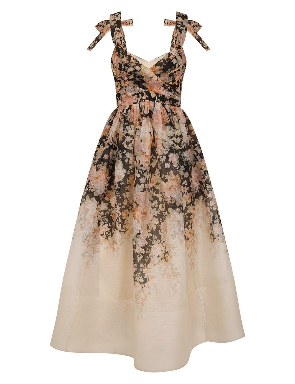 knee length dresses for ladies Zimmermann Coaster Structured Midi Dress - Passion