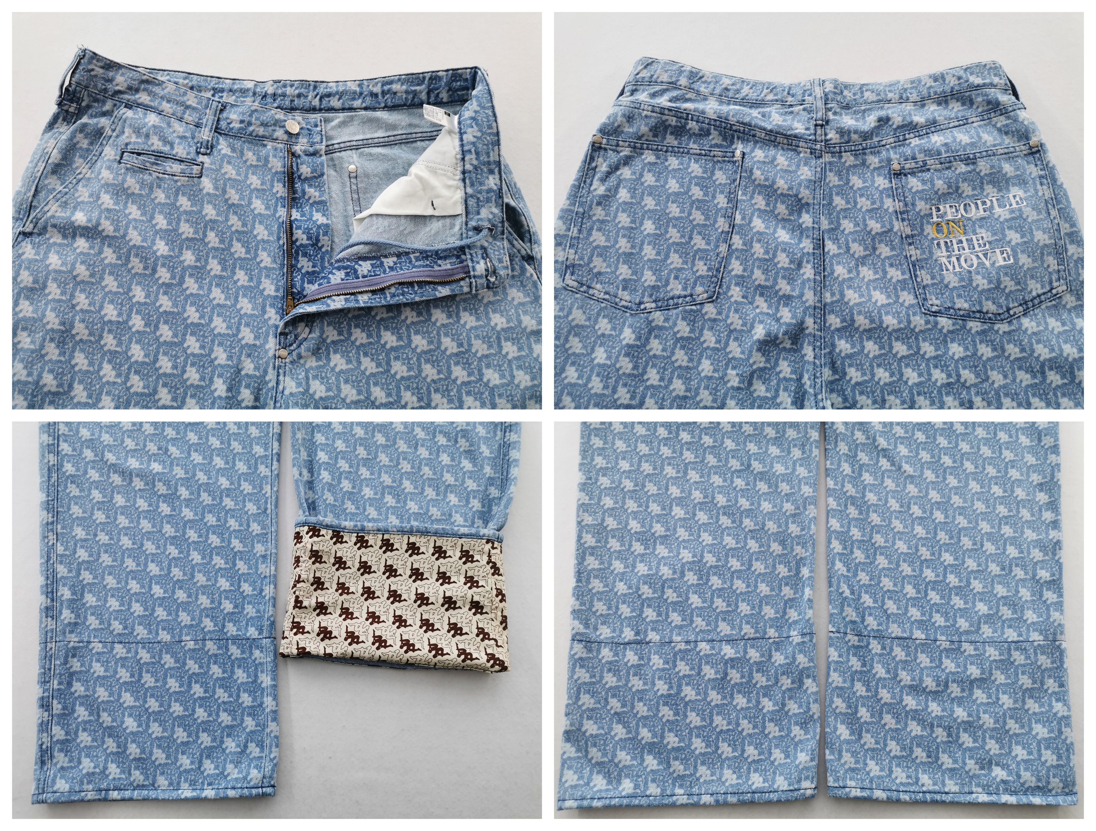 Vintage 90's Kappa Overprint Denim Jeans Size XL Waist 38