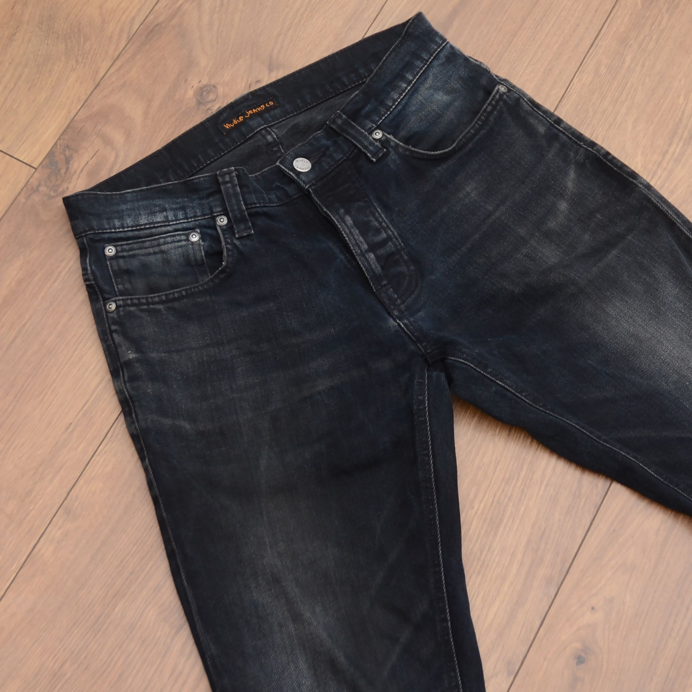 Nudie Jeans Nudie Jeans W32 Black Dark Cove Grim Tim Organic Cotton Slim Size US 32 / EU 48 - 10 Thumbnail