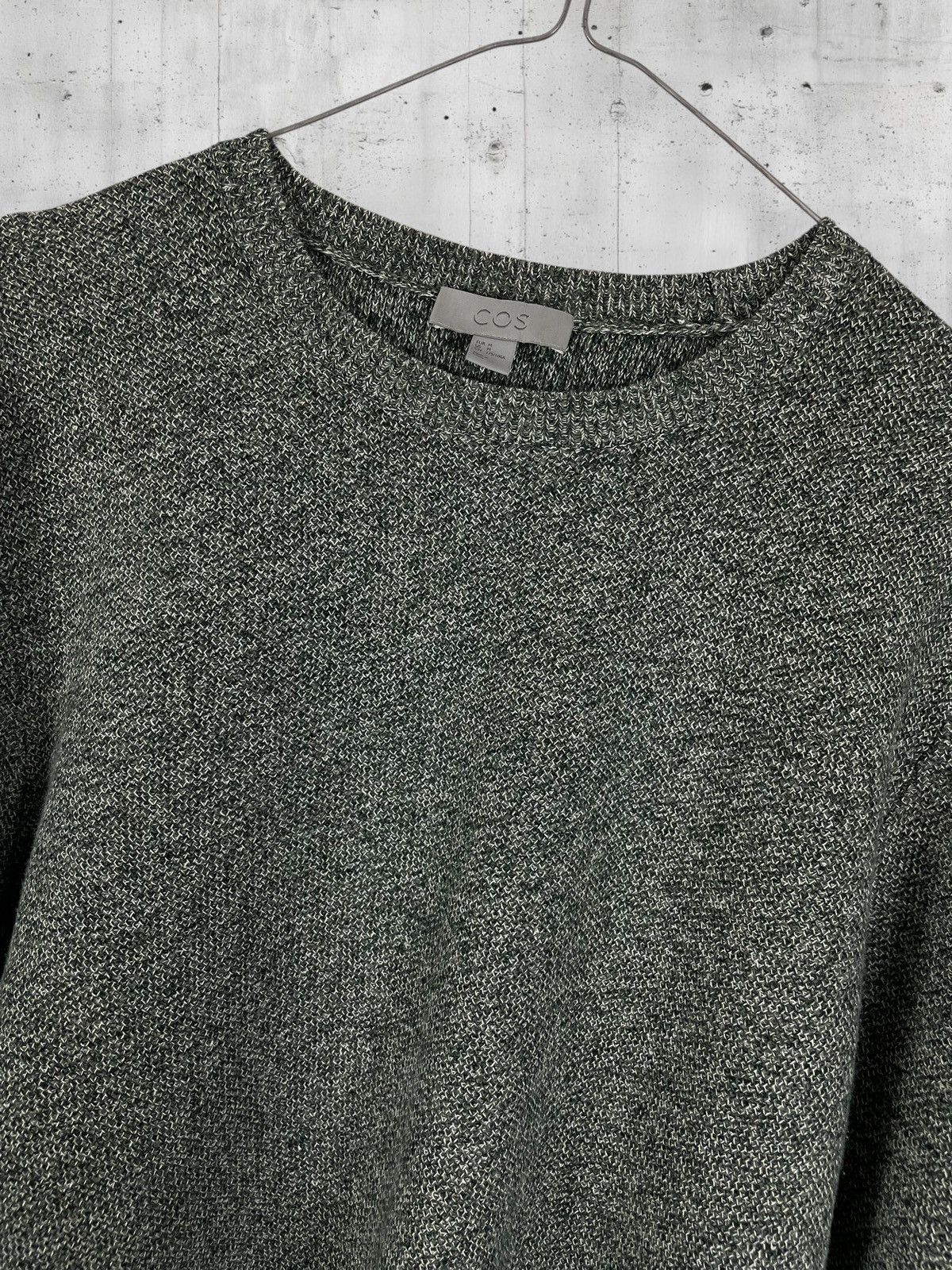 Cos COS Grey Linen Blend Crewneck Sweater Size US M / EU 48-50 / 2 - 2 Thumbnail