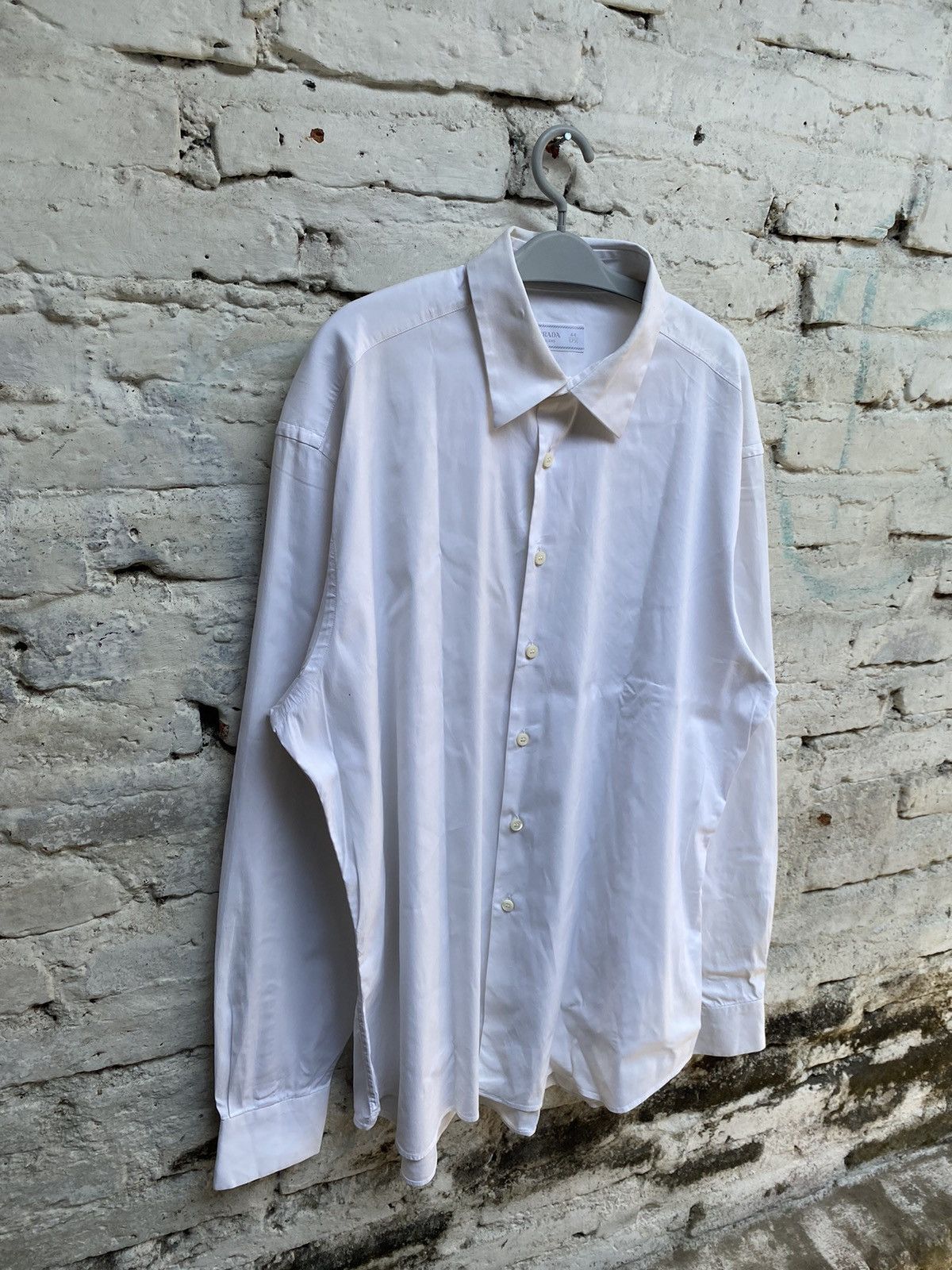 Prada PRADA FORMAL WHITE SHIRT LONG SLEEVE Size US XXL / EU 58 / 5 - 2 Thumbnail