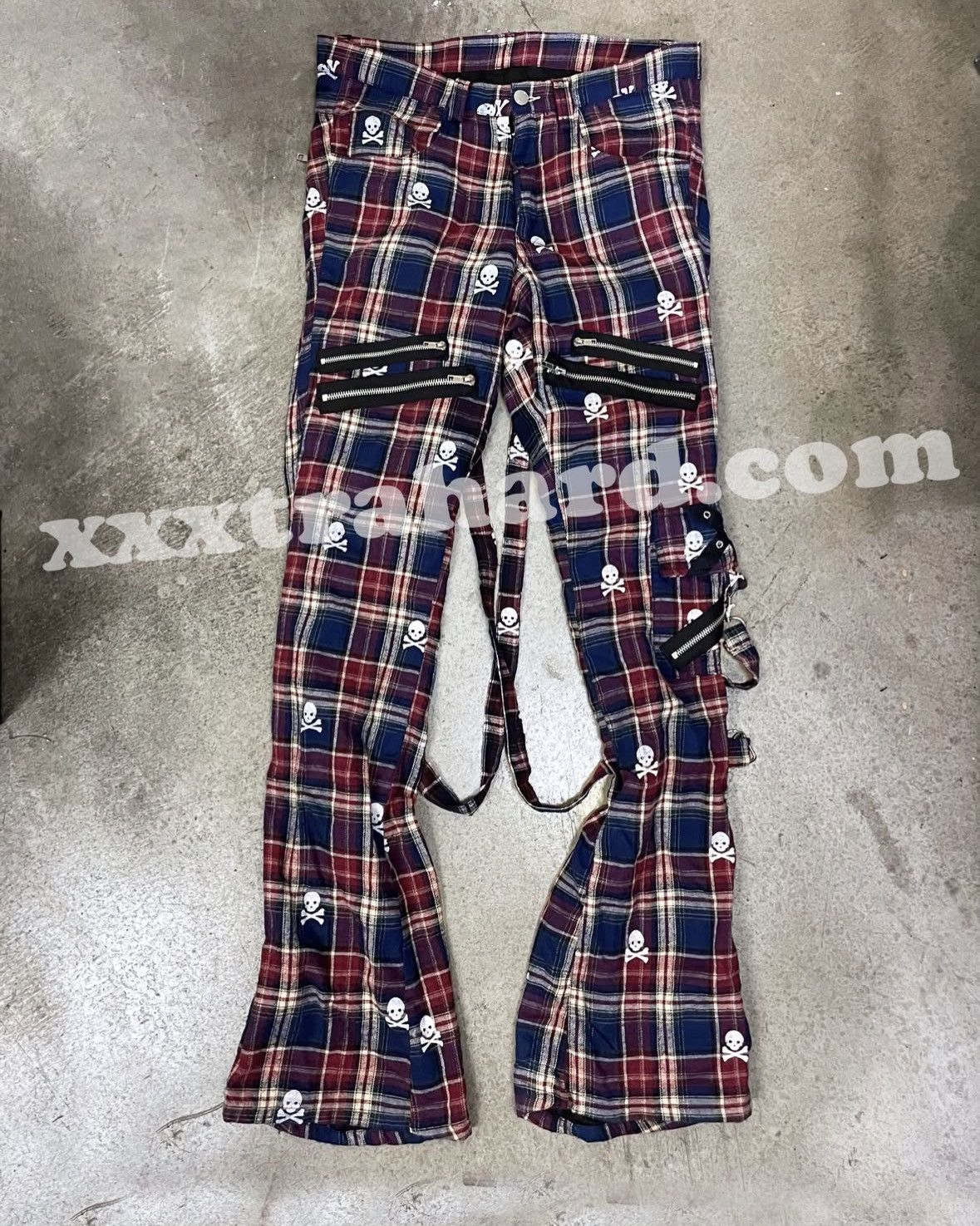 Other Wrstwrstwrst Skull Plaid Bondage Denim Size US 32 / EU 48 - 5 Thumbnail