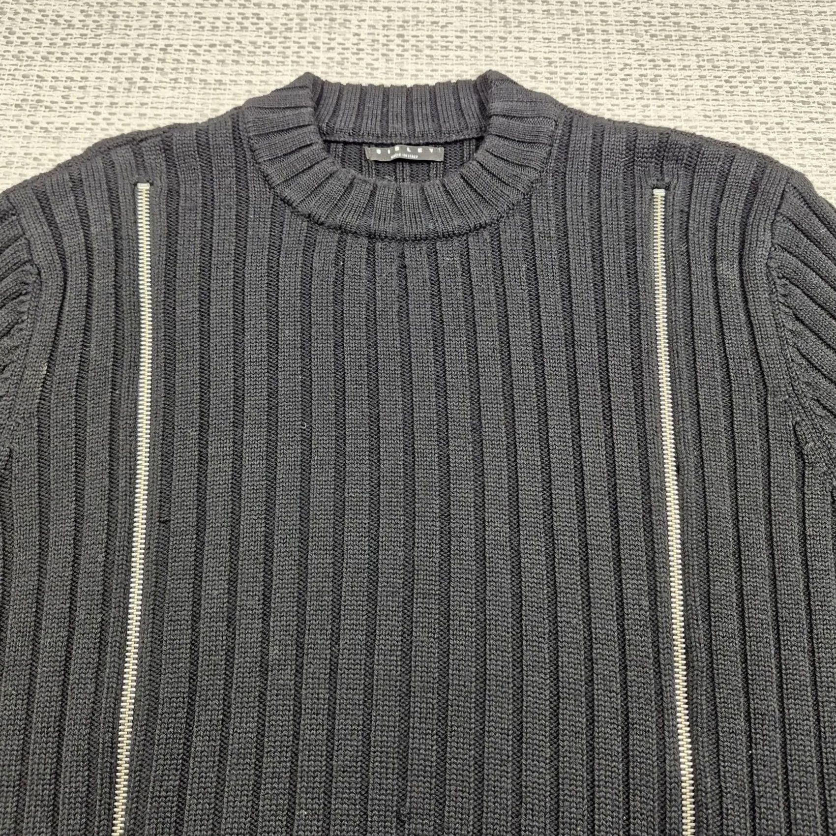 Sisley Sisley Sweater Mens M Black Rib Knit Zipper Pullover Made In Italy Shirt Pullover Mens Casual, Classic, Preppy Size US M / EU 48-50 / 2 - 4 Thumbnail