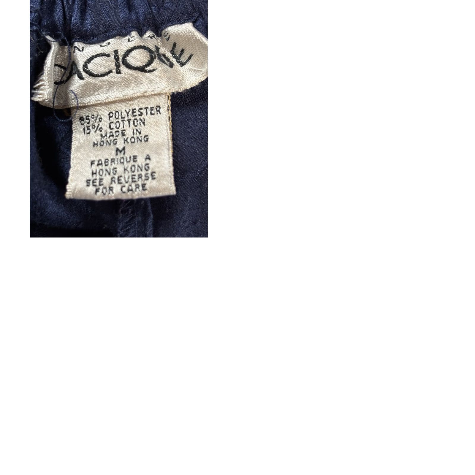 Vintage VINTAGE Cacique Pajama Set Shirt Pants Women’s Medium Navy Jacquard Floral Long Sleeve Size M / US 6-8 / IT 42-44 - 9 Thumbnail