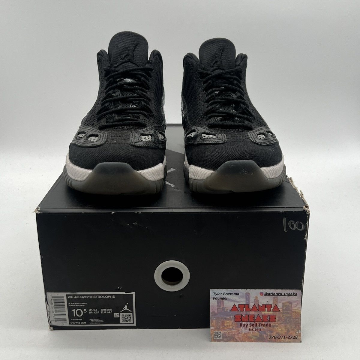 Jordan Brand Air Jordan 11 low IE Black white Size US 10.5 / EU 43-44 - 2 Thumbnail