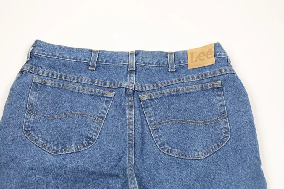 Lee × Vintage Vintage 90s Lee Straight Leg Denim Jeans Blue Cotton Size US 38 / EU 54 - 9 Thumbnail