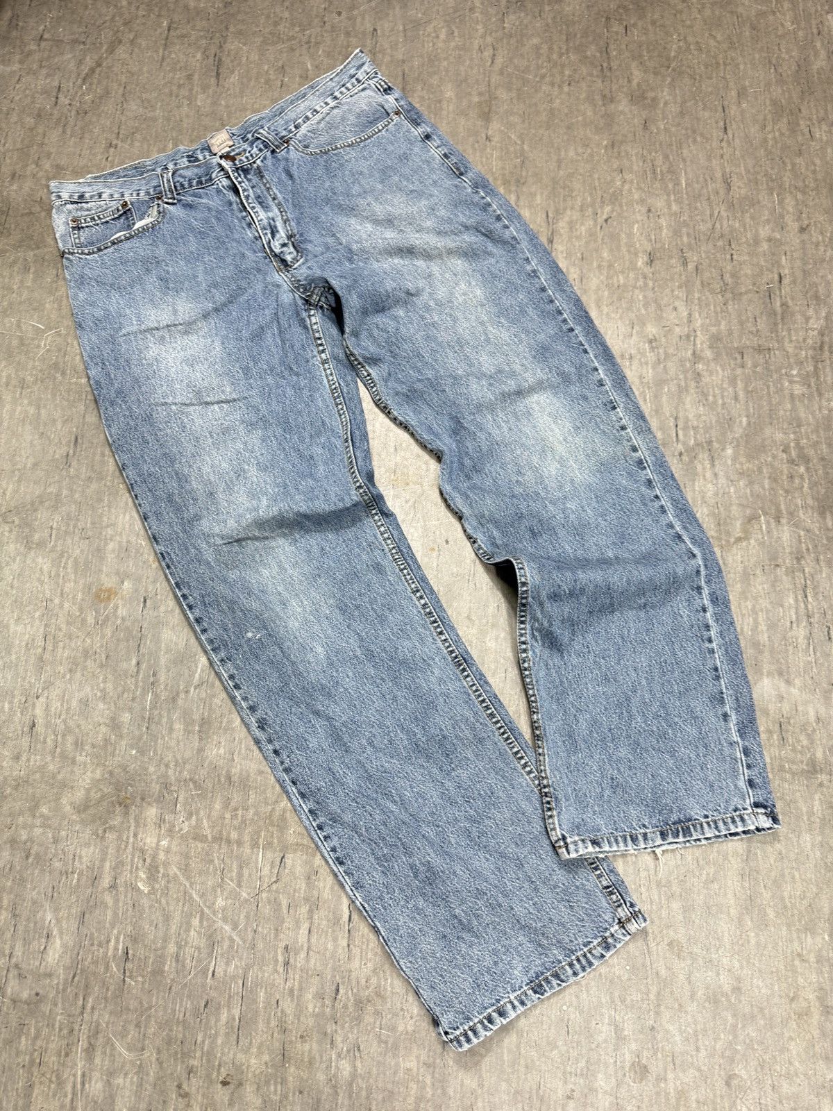 Vintage ᶠᵃⁿᶜʸᵍᵘʸ Vintage Baggy Washed Denim Jeans Wide leg Y2K Size US 36 / EU 52 - 1 Thumbnail