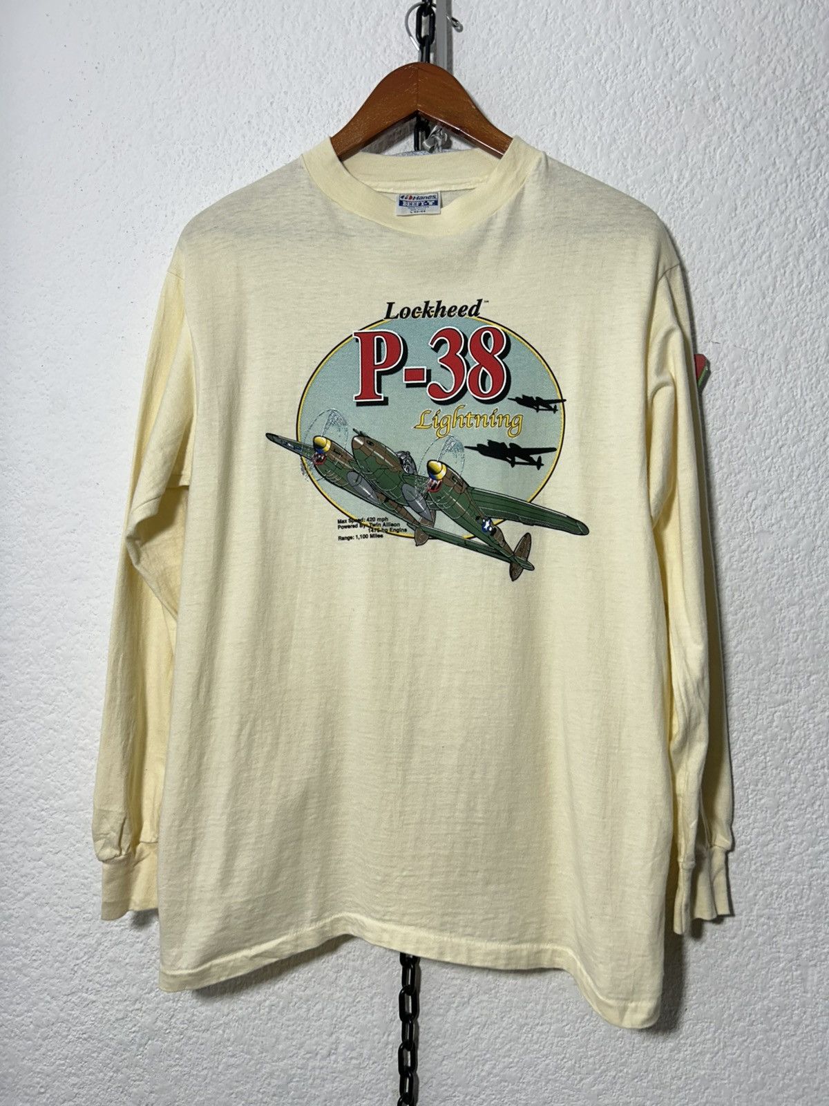 Vintage 80’s P-38 Lockheed Lightning Rare Size US L / EU 52-54 / 3 - 1 Thumbnail