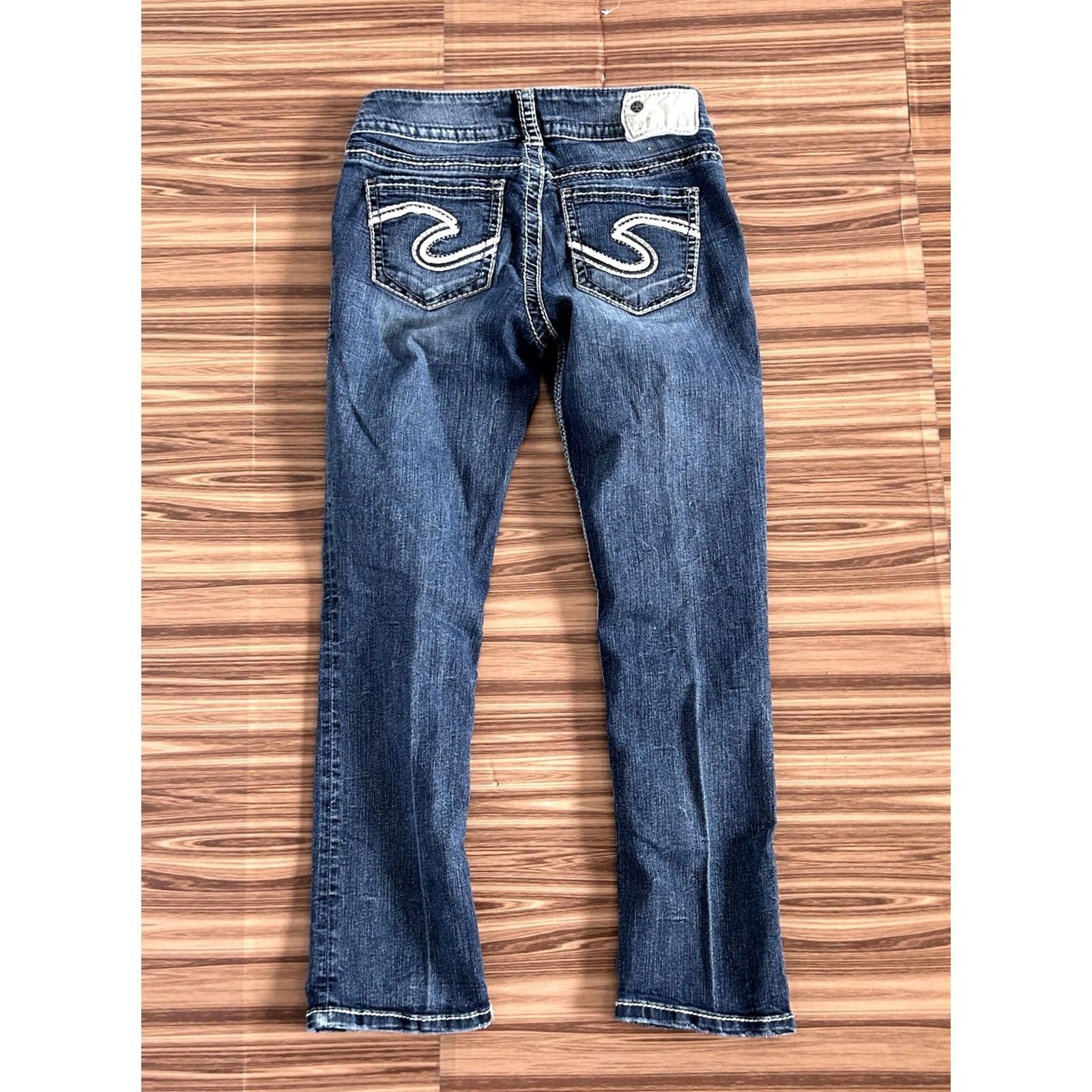 Silver Jeans Co. Silver Jeans Suki Capri Jeans Womens Dark Wash Blue 26 Inseam Capris Vintage No? (omit) Size 26" / US 2 / IT 38 - 2 Thumbnail