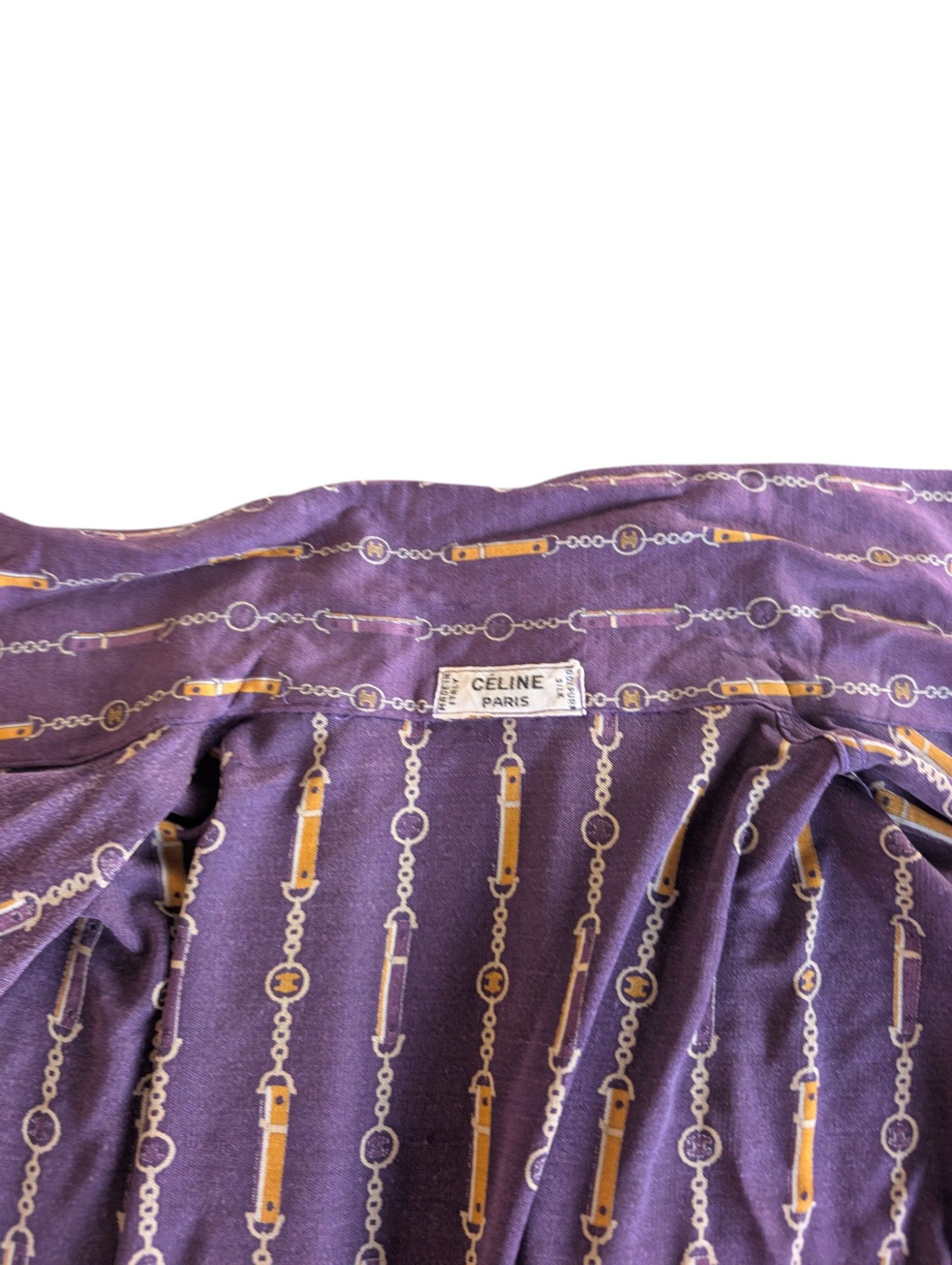Celine Vintage 70 Celine Italy Silk Button Shirt Size US M / EU 48-50 / 2 - 2 Thumbnail