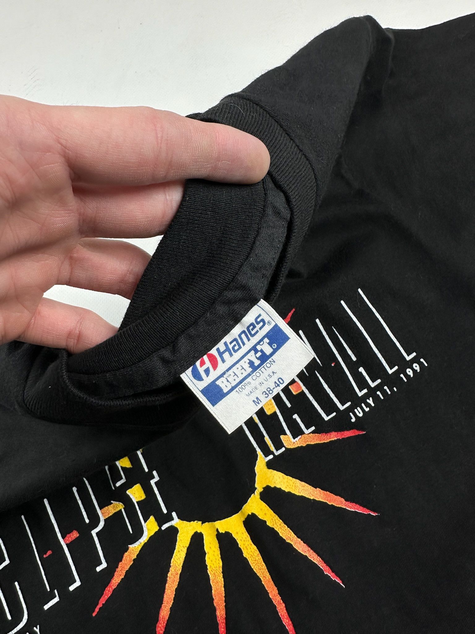 Japanese Brand Vintage 1991 Solar Eclipse T-Shirt acid drugs Graphic Size US M / EU 48-50 / 2 - 4 Thumbnail