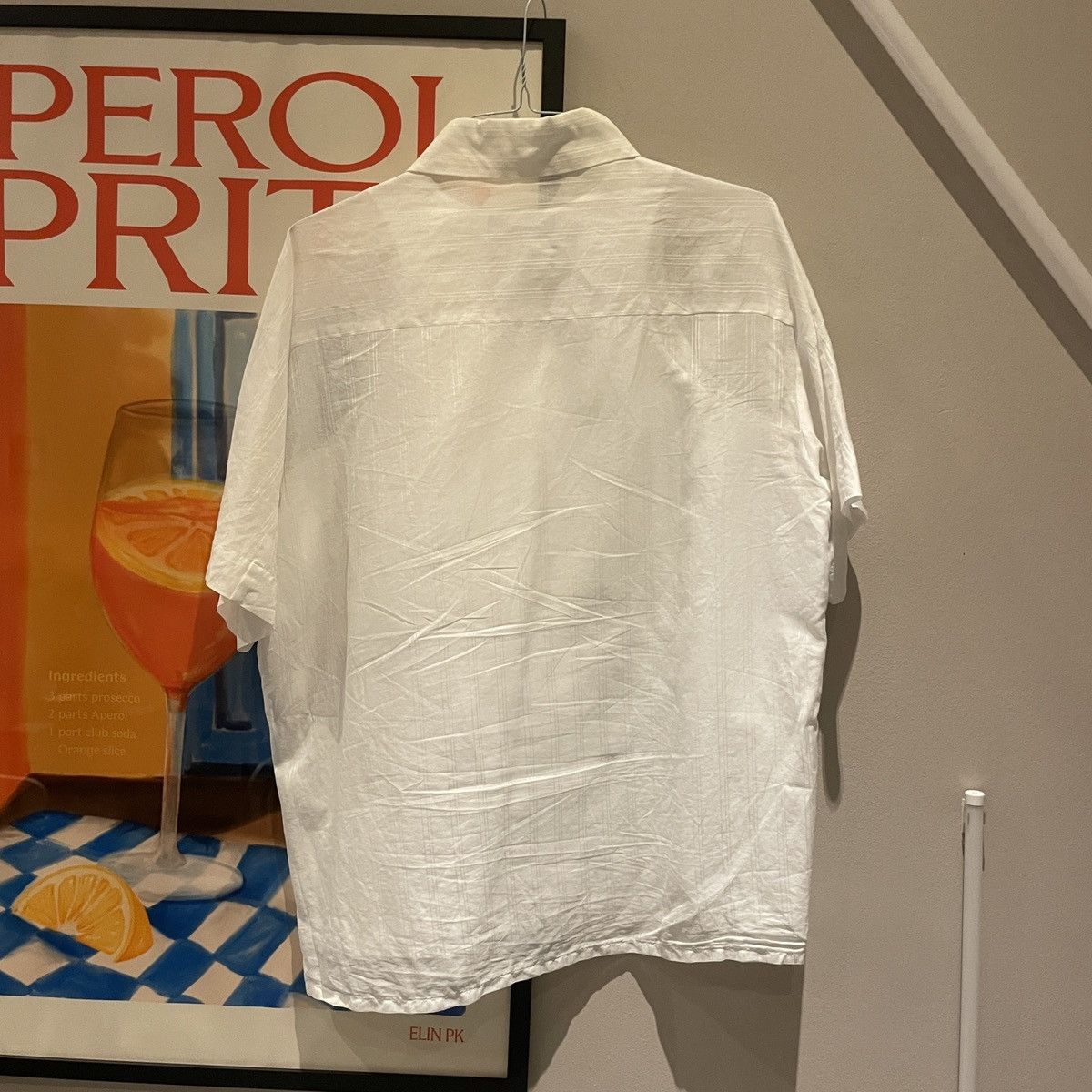 BOTTER Botter White Cotton Grandpa Short Sleeve Shirt Size US S / EU 44-46 / 1 - 2 Thumbnail