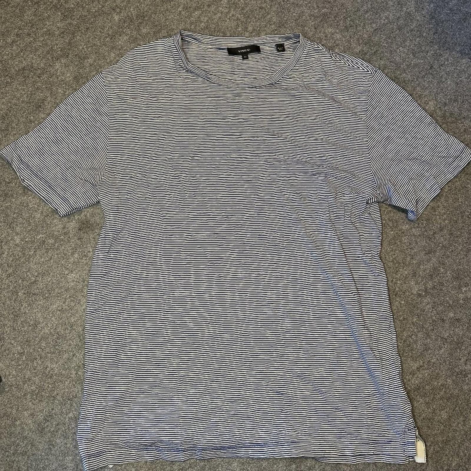 Vince Vince Men’s Striped T-Shirt – Size XS – Soft Cotton Blend Size US XS / EU 42 / 0 - 1 Thumbnail