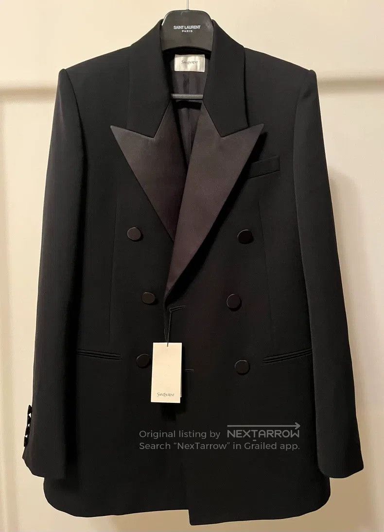 Saint Laurent Paris Saint Laurent Paris Double-row six-button tuxedo jacket Size US M / EU 48-50 / 2 - 1 Thumbnail