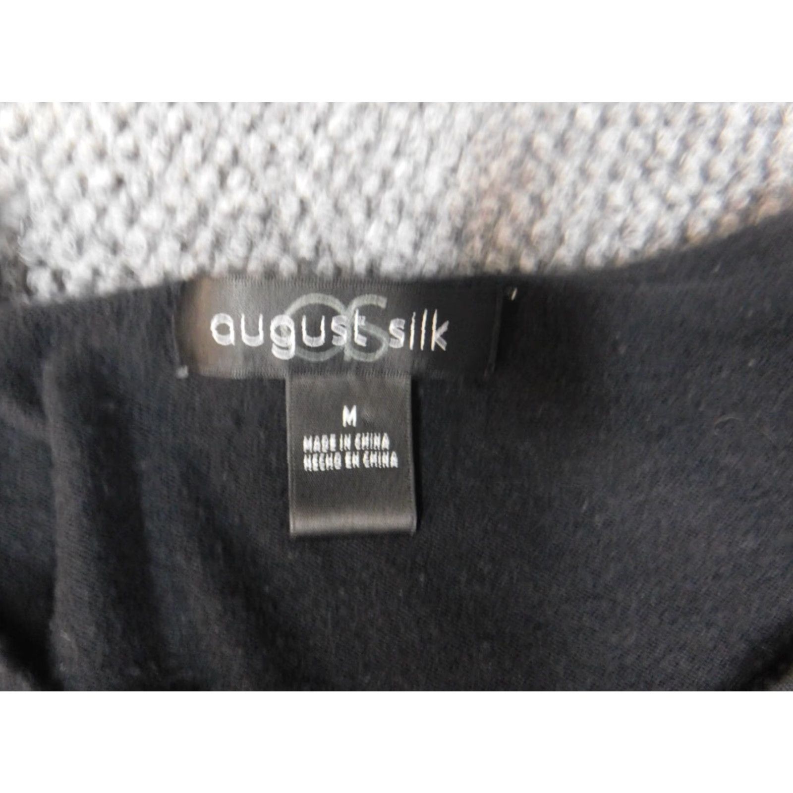 Vintage **Womens August Silk Black Chunky-Knit Medium Sweater** User: **August Silk Womens Black Medium Chunky-Knit Sweater** Size M / US 6-8 / IT 42-44 - 6 Thumbnail
