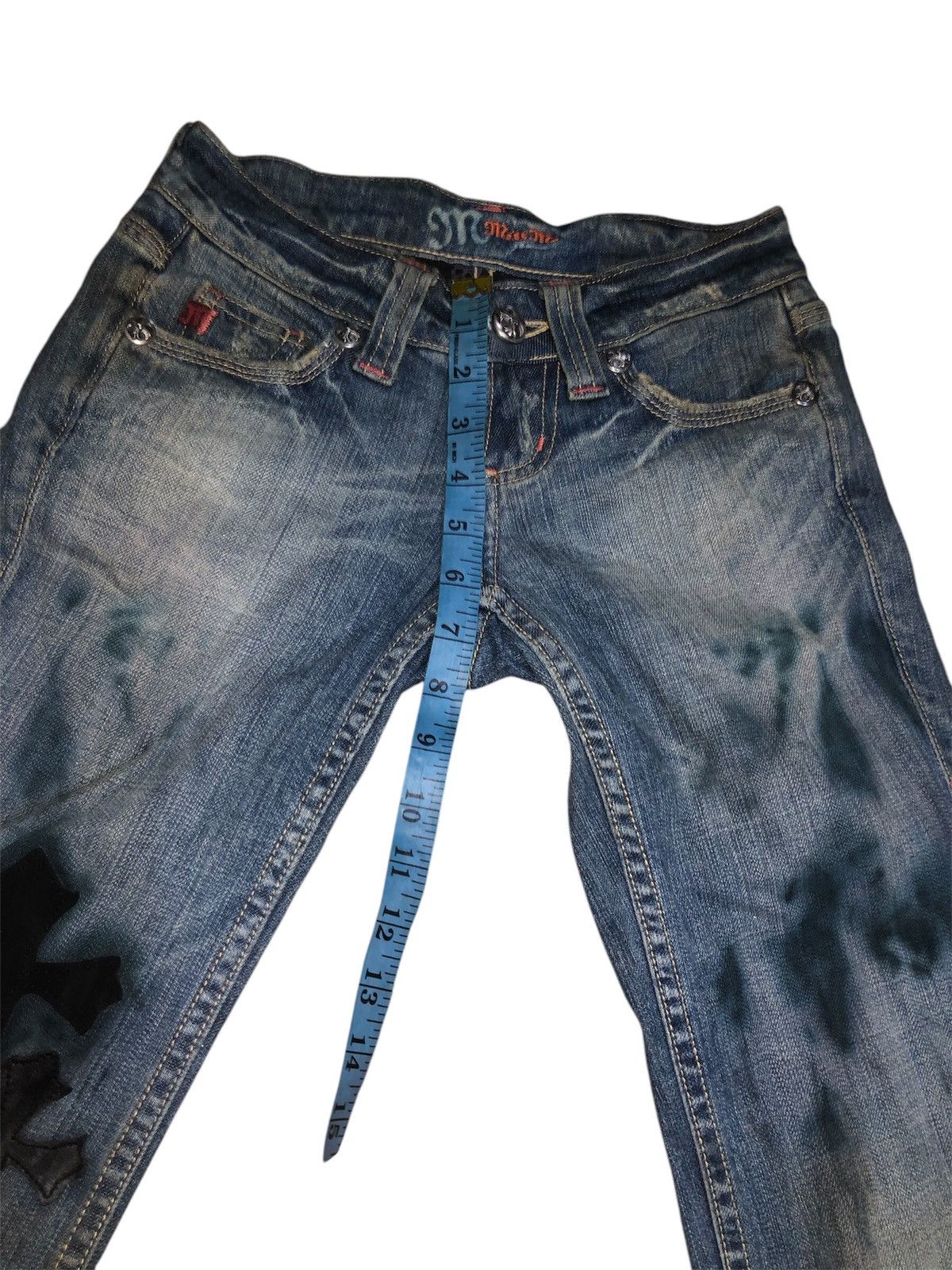 Designer × Japanese Brand × Miss Me Vintage Miss Me Denim Jeans Leather Cross Patches Size 28" / US 6 / IT 42 - 5 Thumbnail