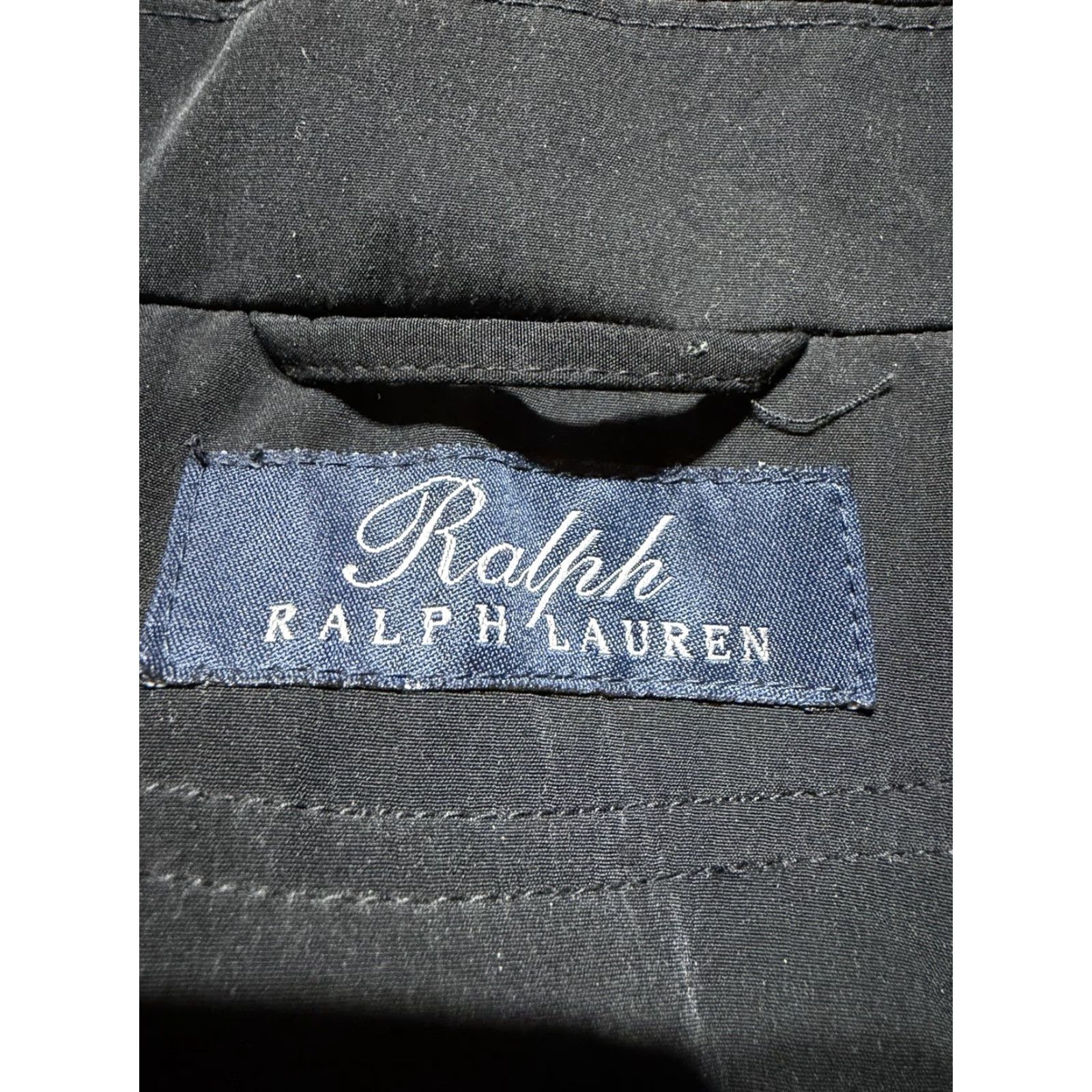 Ralph Lauren VINTAGE Ralph Lauren Mens Overcoat Black Trench Top Coat Jacket 42R Large Size US XL / EU 56 / 4 - 2 Thumbnail