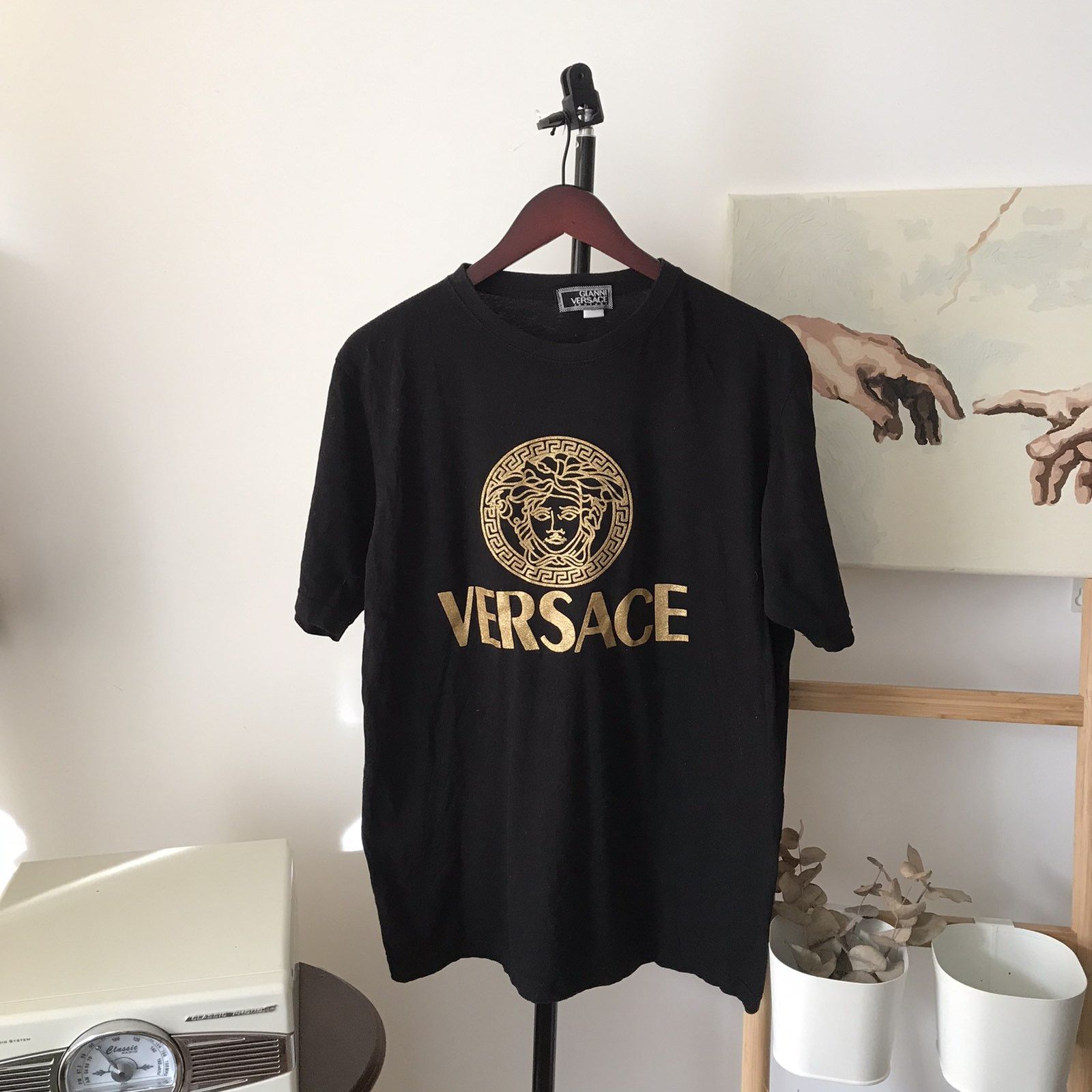 Versace Vintage Versace Big Logo Medusa Tee Size US M / EU 48-50 / 2 - 1 Thumbnail