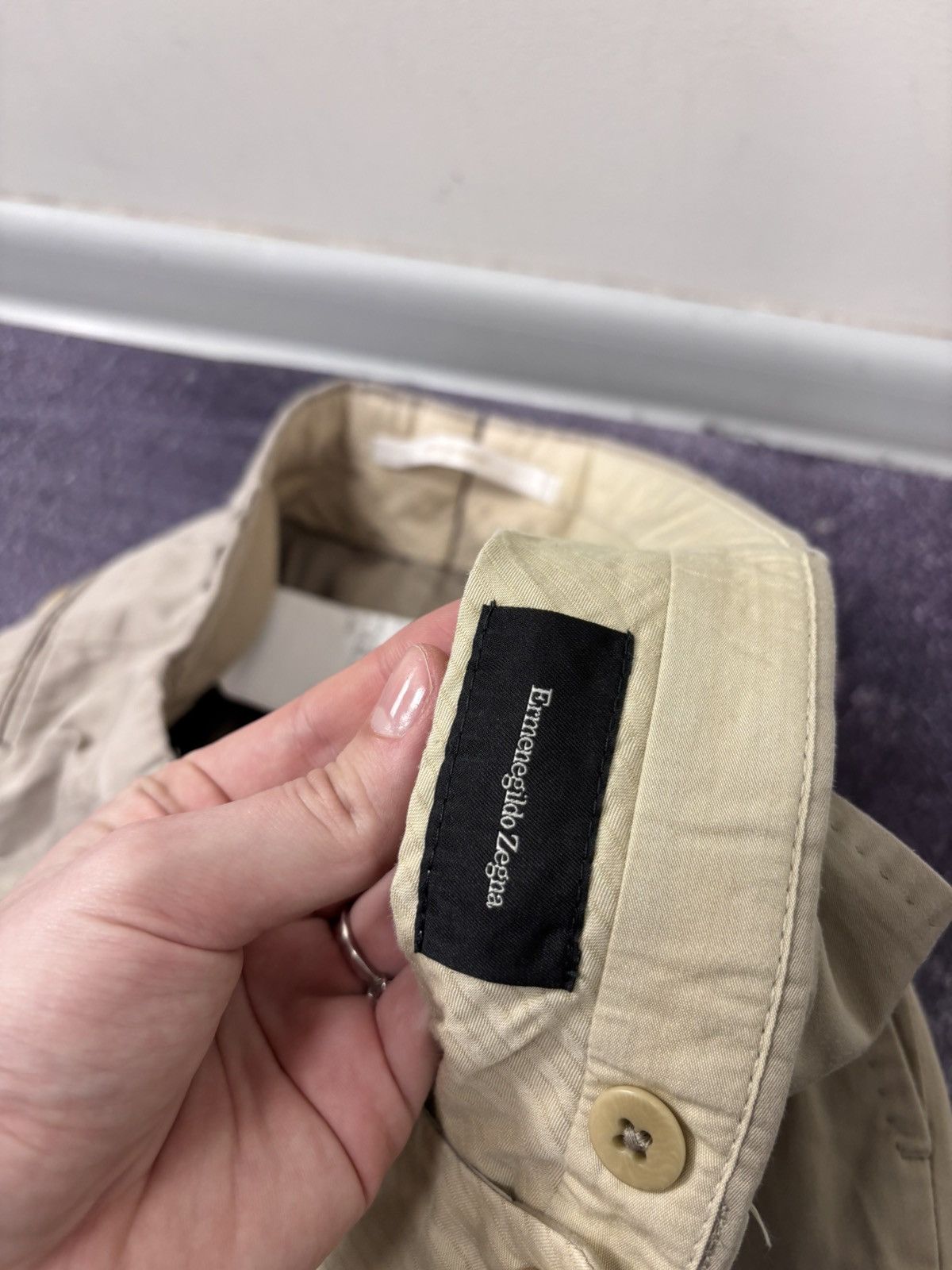 Ermenegildo Zegna Ermenegildo Zegna Men’s Beige Chino Pants Trousers Size US 36 / EU 52 - 14 Thumbnail