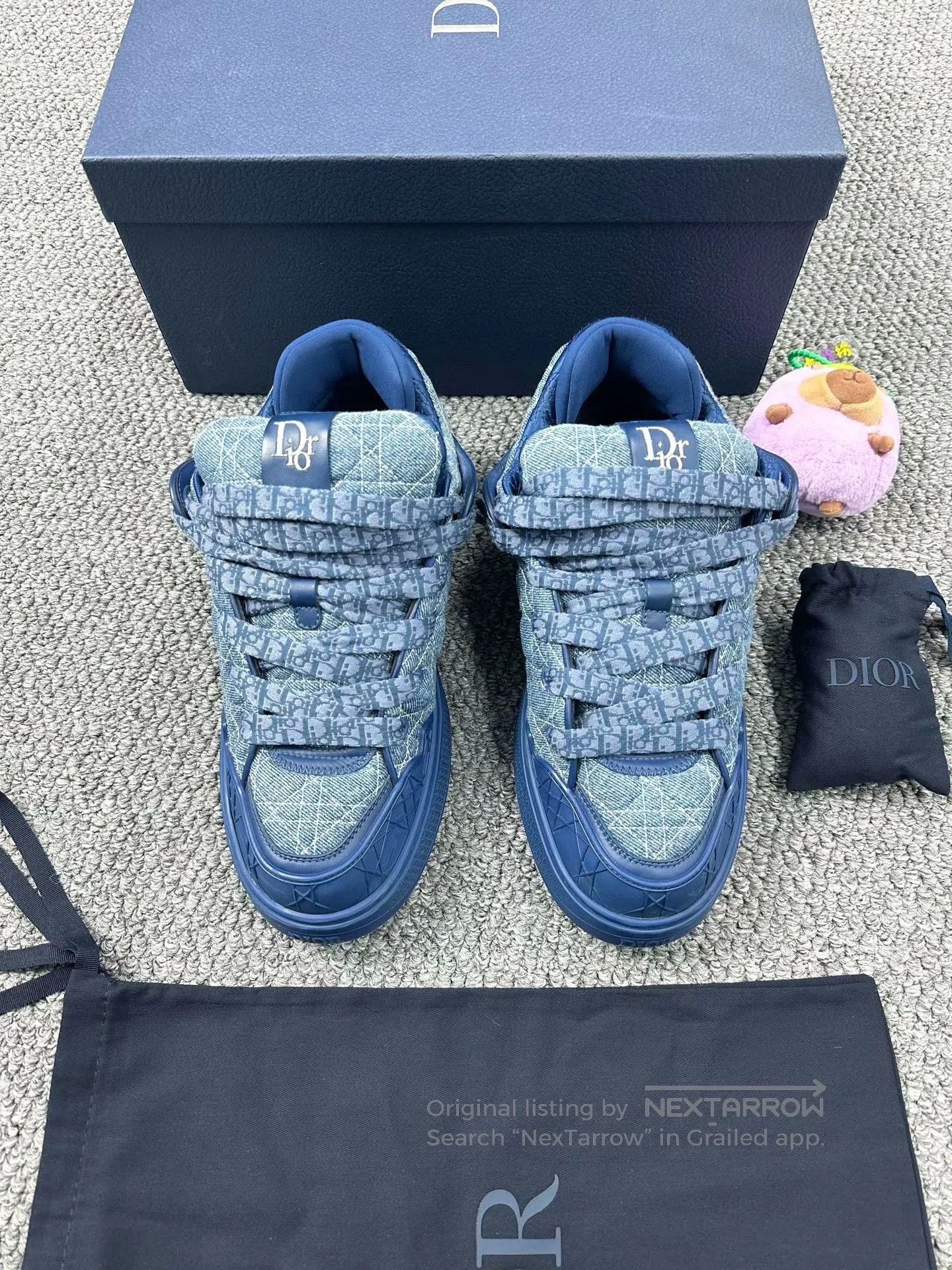 Dior Dior Blue Denim Fabric Loafers| Size US 11 / EU 44 - 2 Thumbnail