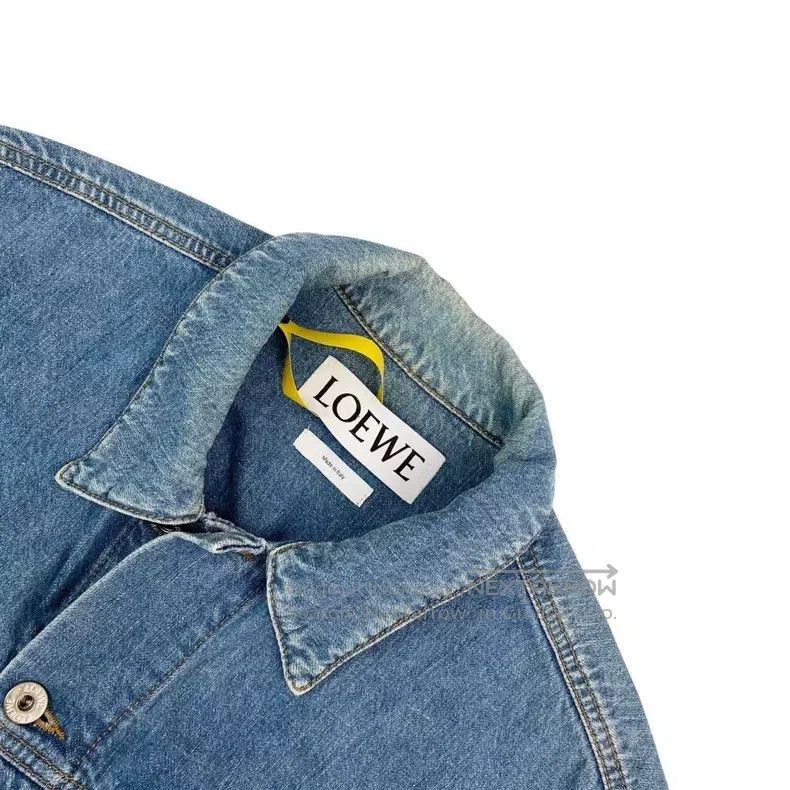 Loewe Loewe Cotton leather patch logo denim jacket Size US L / EU 52-54 / 3 - 3 Thumbnail