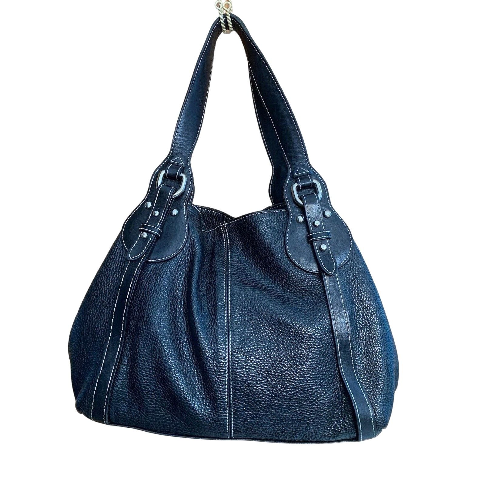 Furla Furla Soft Pebble Double Handle Black Hobo Bag Size ONE SIZE - 2 Thumbnail