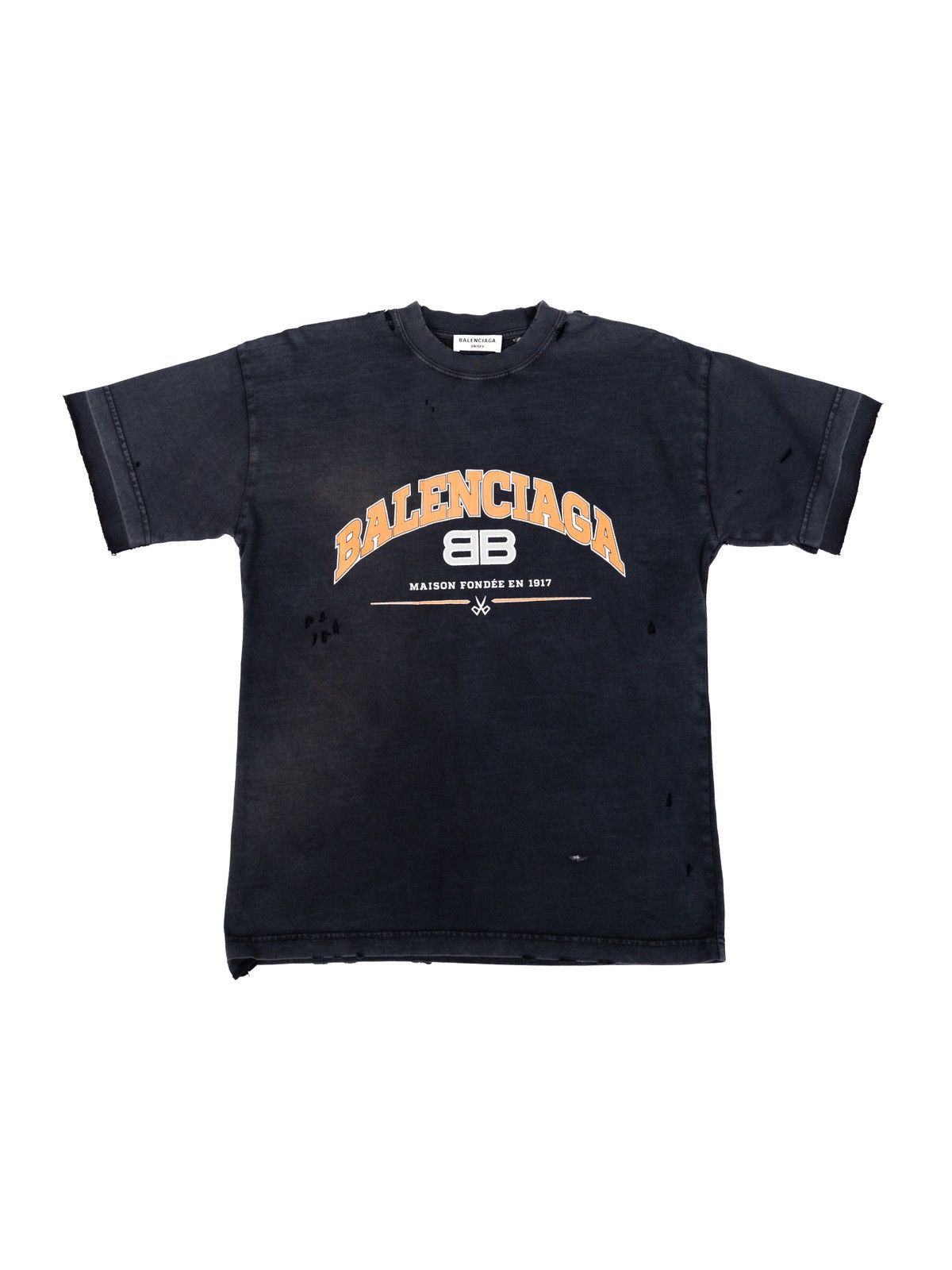Balenciaga Maison BB Distressed Tee