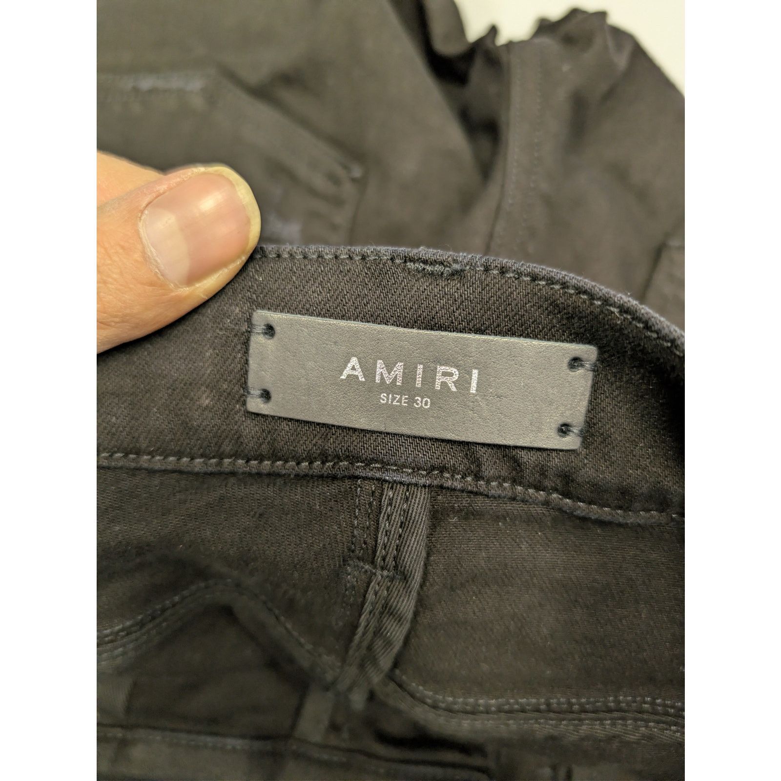 Amiri o1rshd1 Bones Jean Denim Jeans in Black/Silver Size US 30 / EU 46 - 18 Thumbnail
