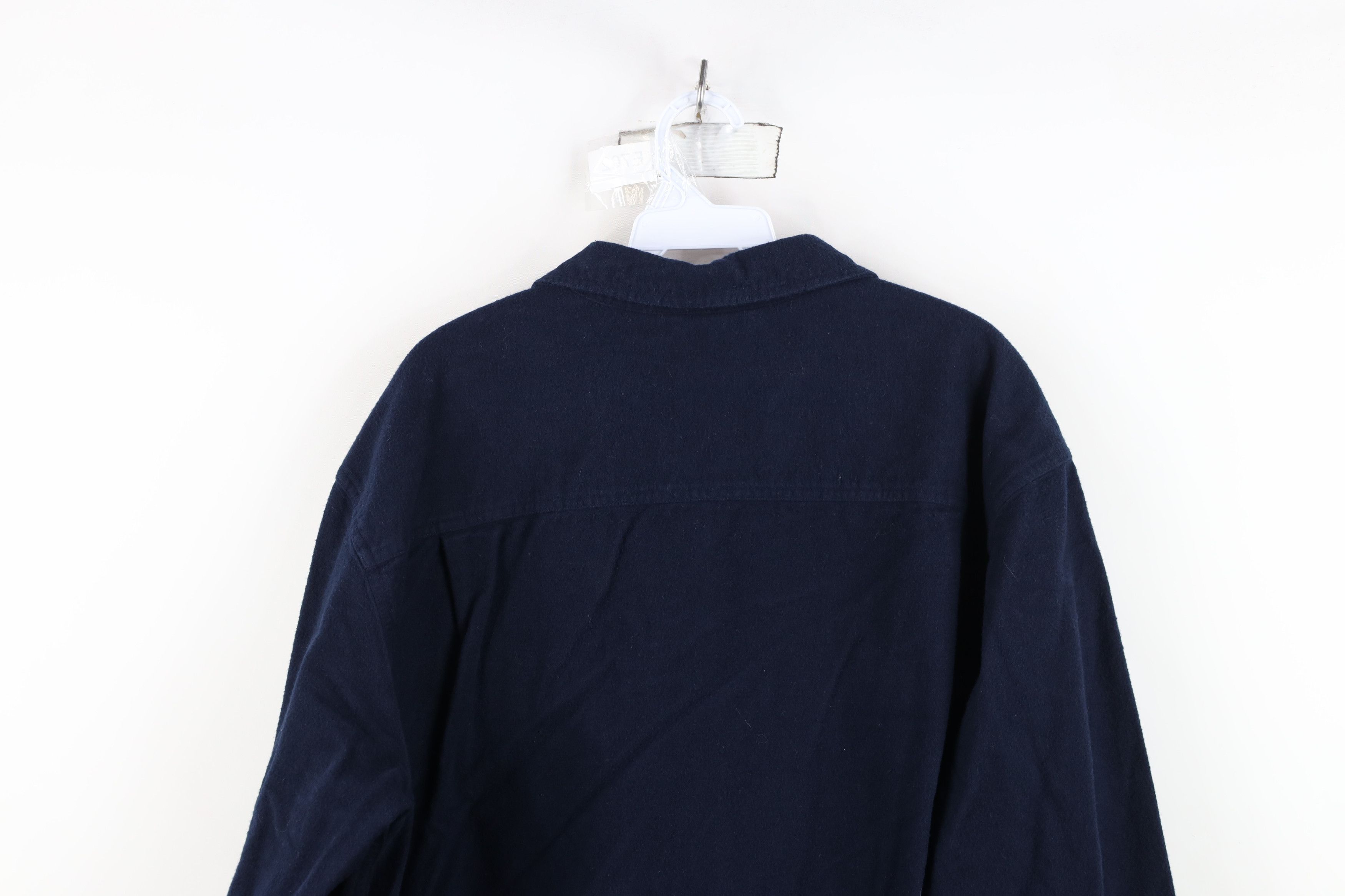 Cabelas Vintage Cabelas Chamois Collared Button Shirt Navy Blue Size US L / EU 52-54 / 3 - 13 Thumbnail