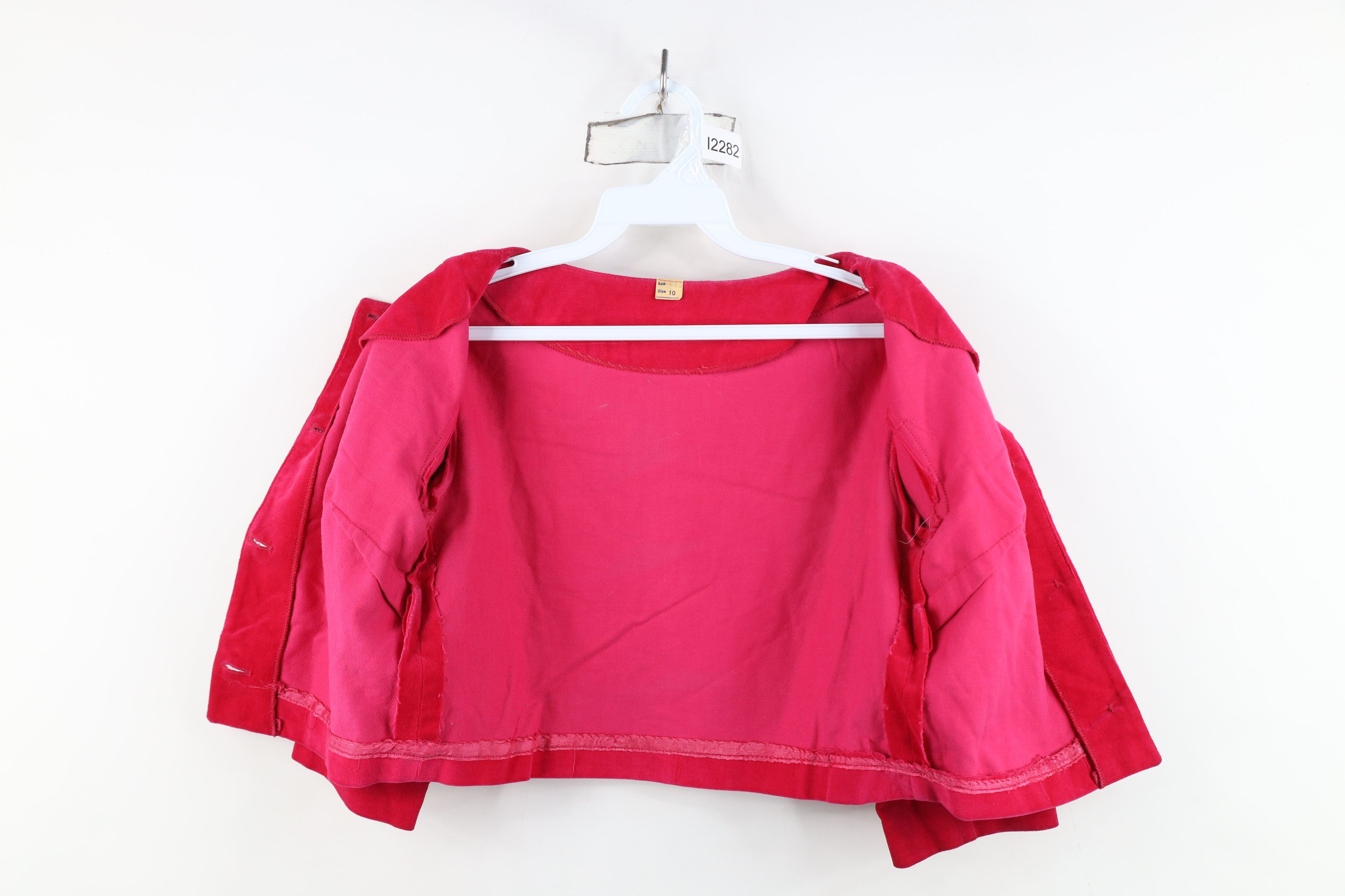 Vintage Vintage 50s Rockabilly Cropped Blazer Suit Jacket Pink USA Size L / US 10 / IT 46 - 9 Thumbnail