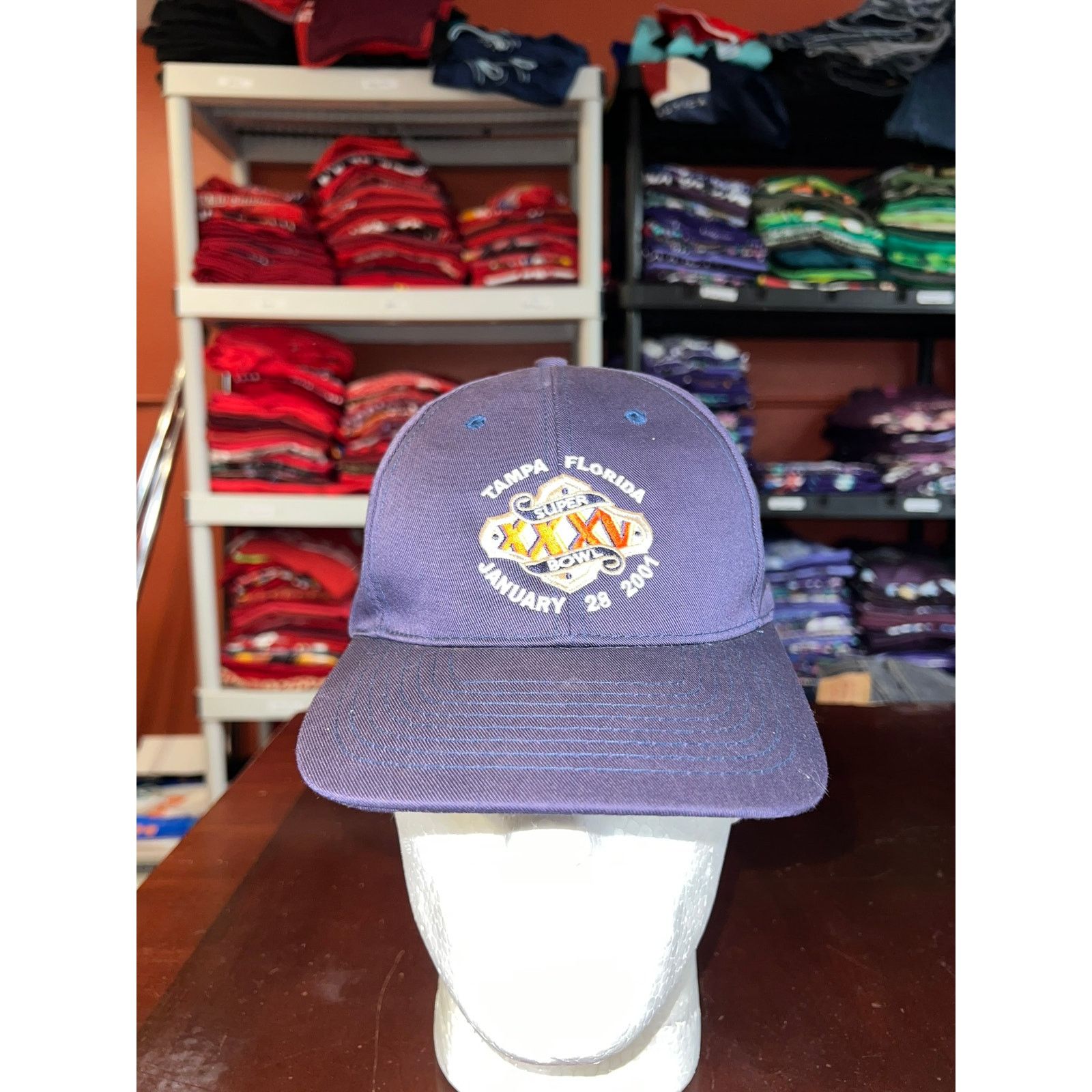 Logo Athletic Vintage Super Bowl Baltimore Ravens Hat SB 35 2001 Headwear Size ONE SIZE - 1 Thumbnail