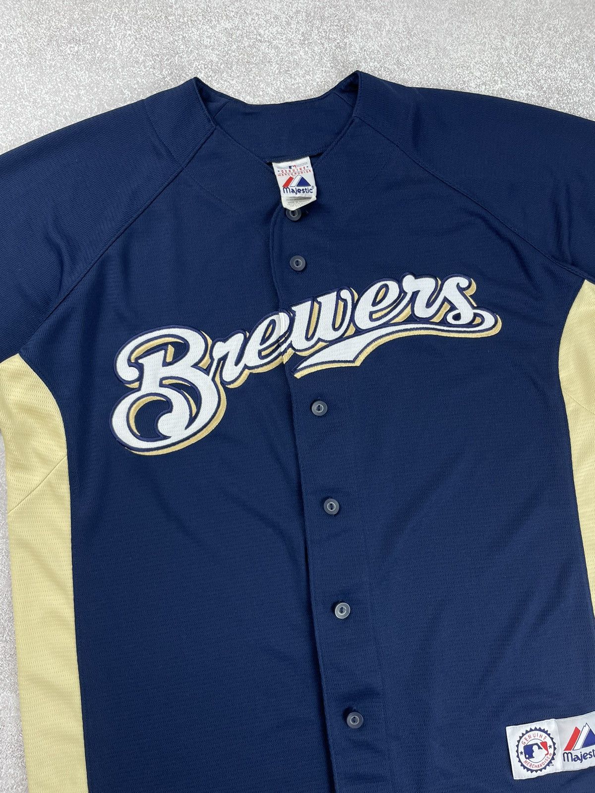 MLB × Majestic Vintage Majestic Milwaukee Brewers Baseball Jersey Shirt Size US L / EU 52-54 / 3 - 2 Thumbnail