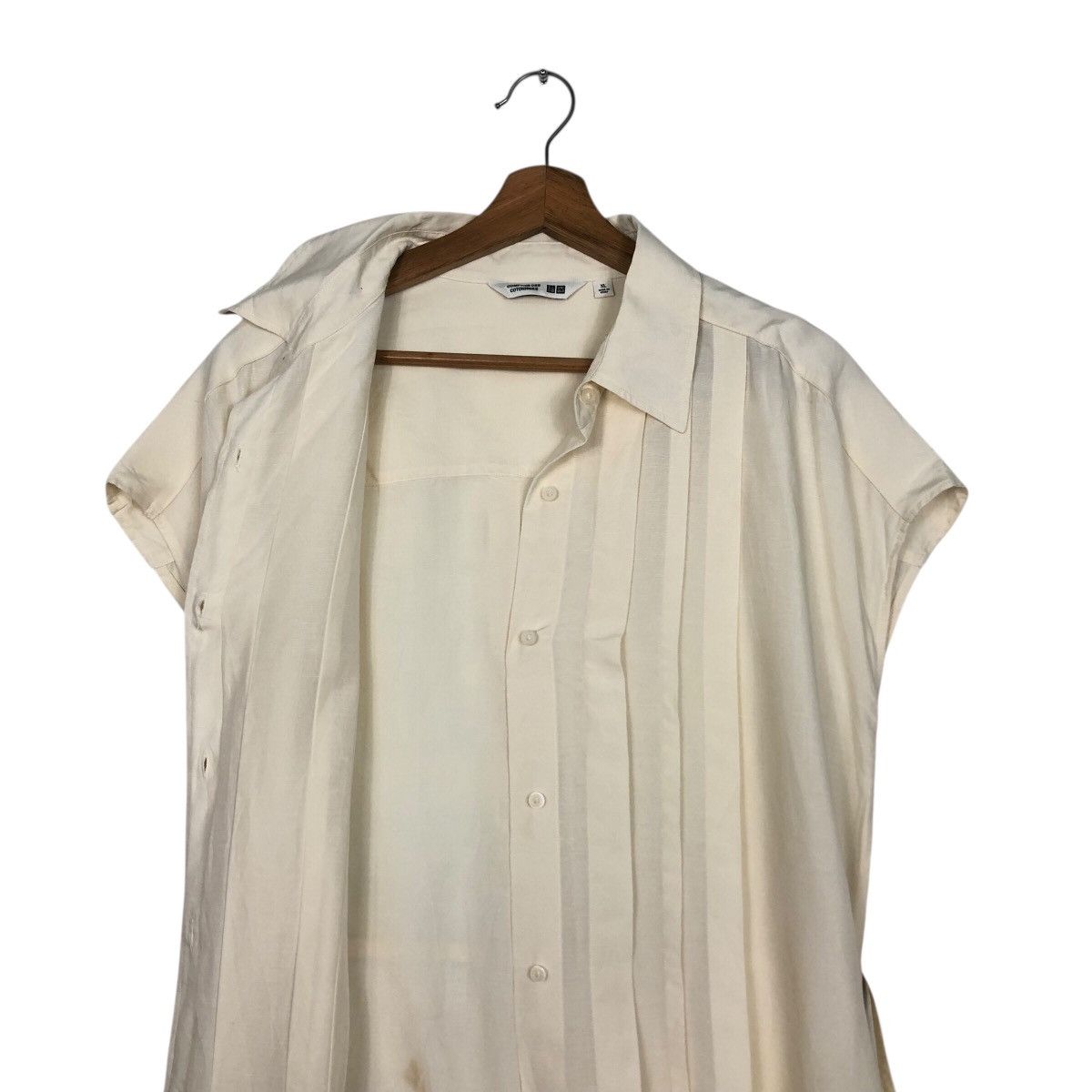 Japanese Brand UNIQLO × CDC Cream Structured Silhouette Shirt Dress – XL Size XL / US 12-14 / IT 48-50 - 14 Thumbnail