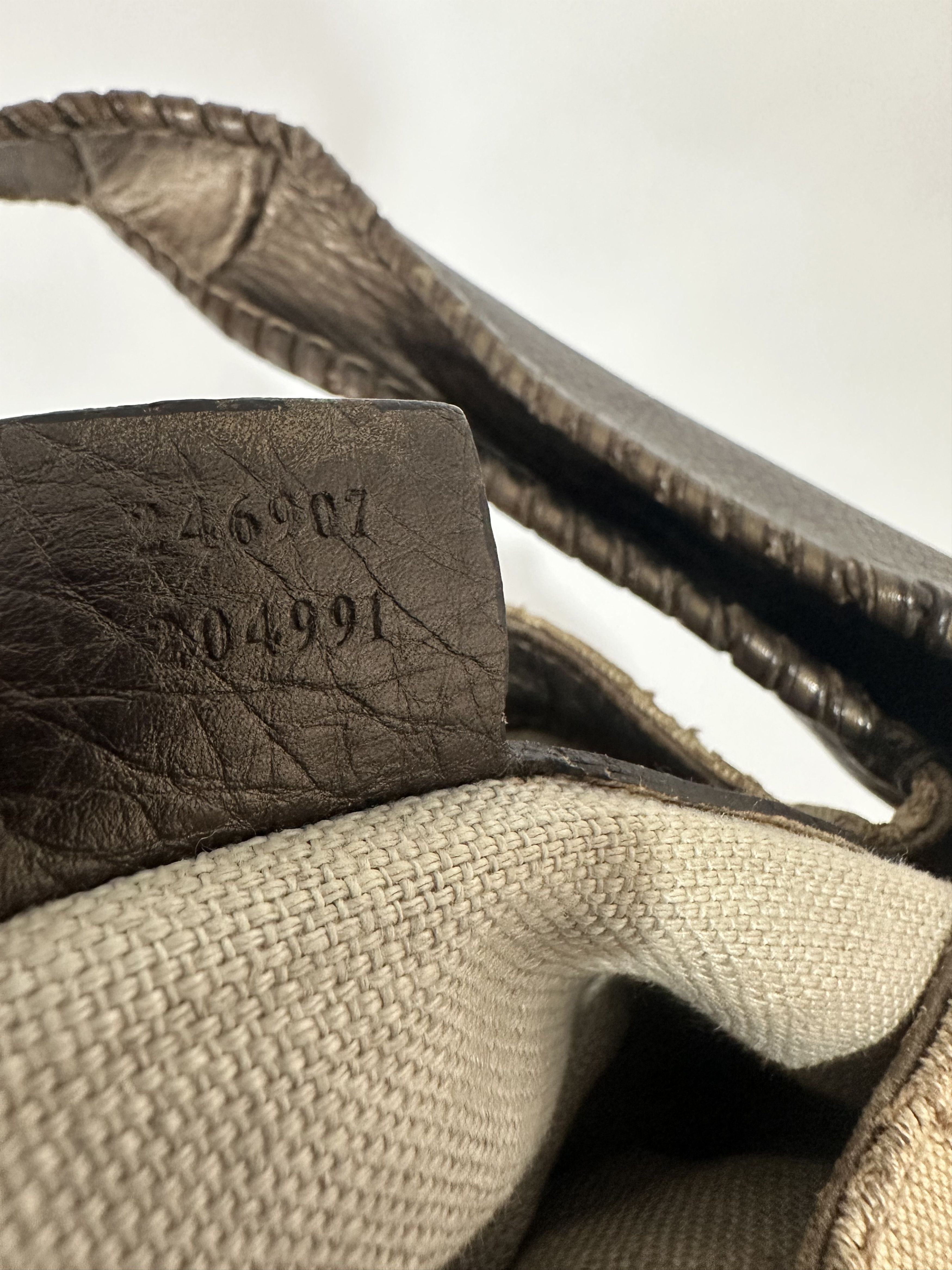 Gucci Gucci Brown/Beige Diamante Canvas New Jackie Shoulder Bag Size ONE SIZE - 8 Thumbnail
