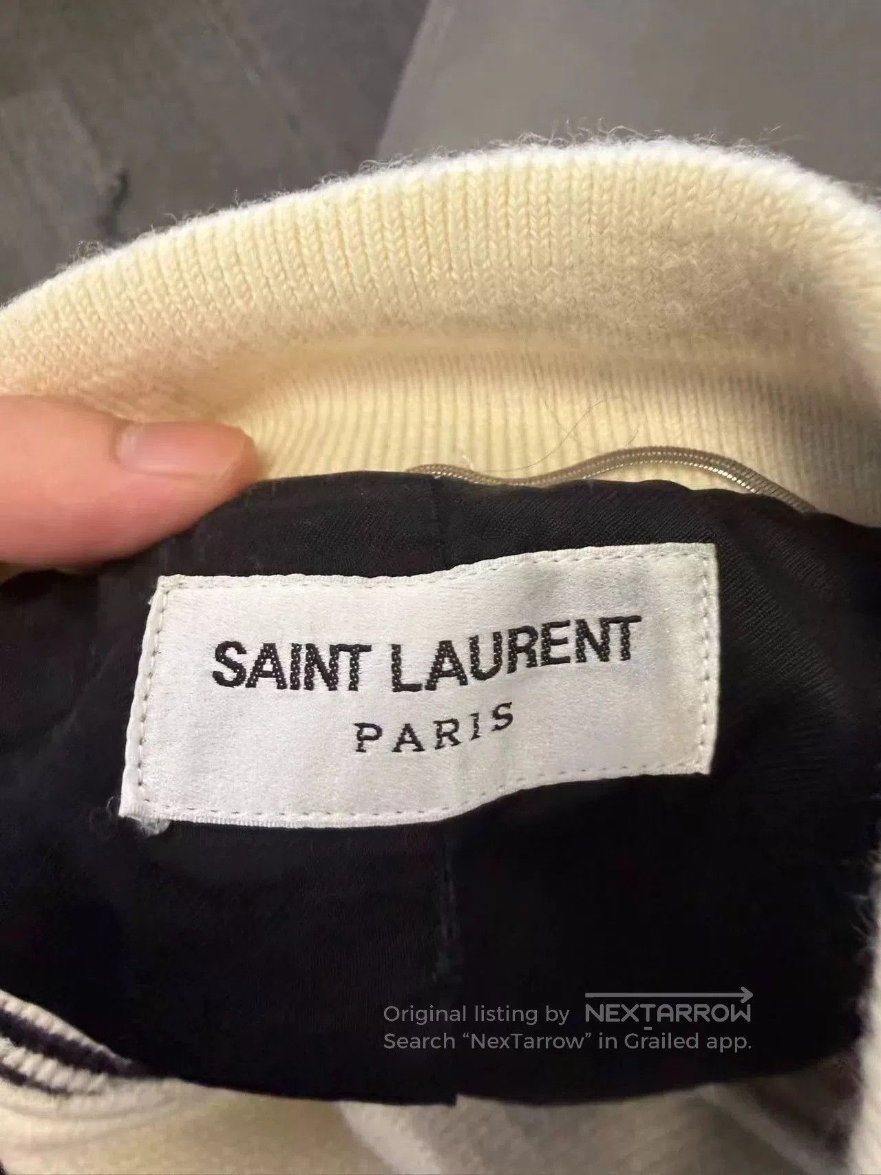 Saint Laurent Paris Saint Laurent White Varsity Jacket. Size US S / EU 44-46 / 1 - 3 Thumbnail