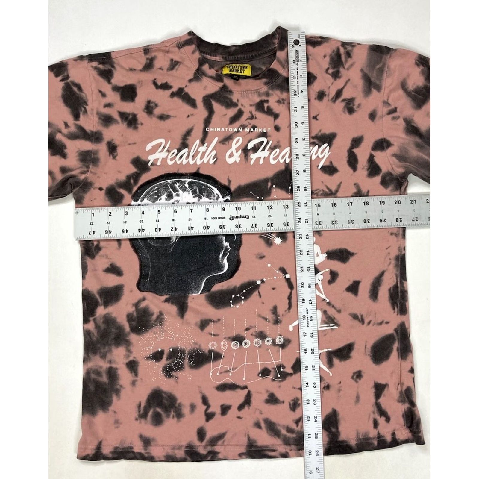 Vintage Chinatown Market Mind Body & Soul Graphic T-shirt Men Medium Pink Tie Dye Shirt Crew Neck Short Sleeve Graphic Print All Seasons Logo Regular Size US M / EU 48-50 / 2 - 6 Thumbnail