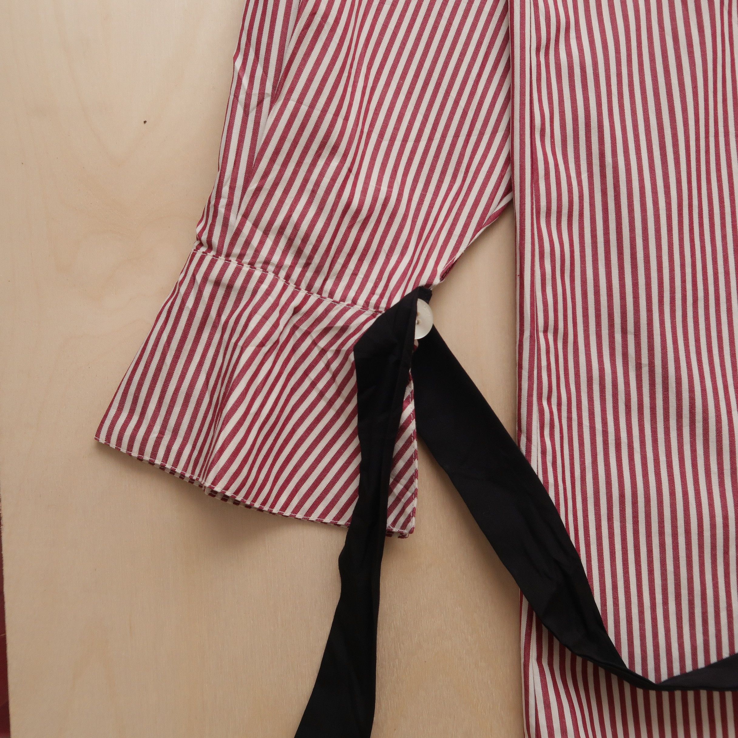 Japanese Brand 1990s Karl Lagerfeld Stripe Party Shirt Laces Size US M / EU 48-50 / 2 - 8 Thumbnail