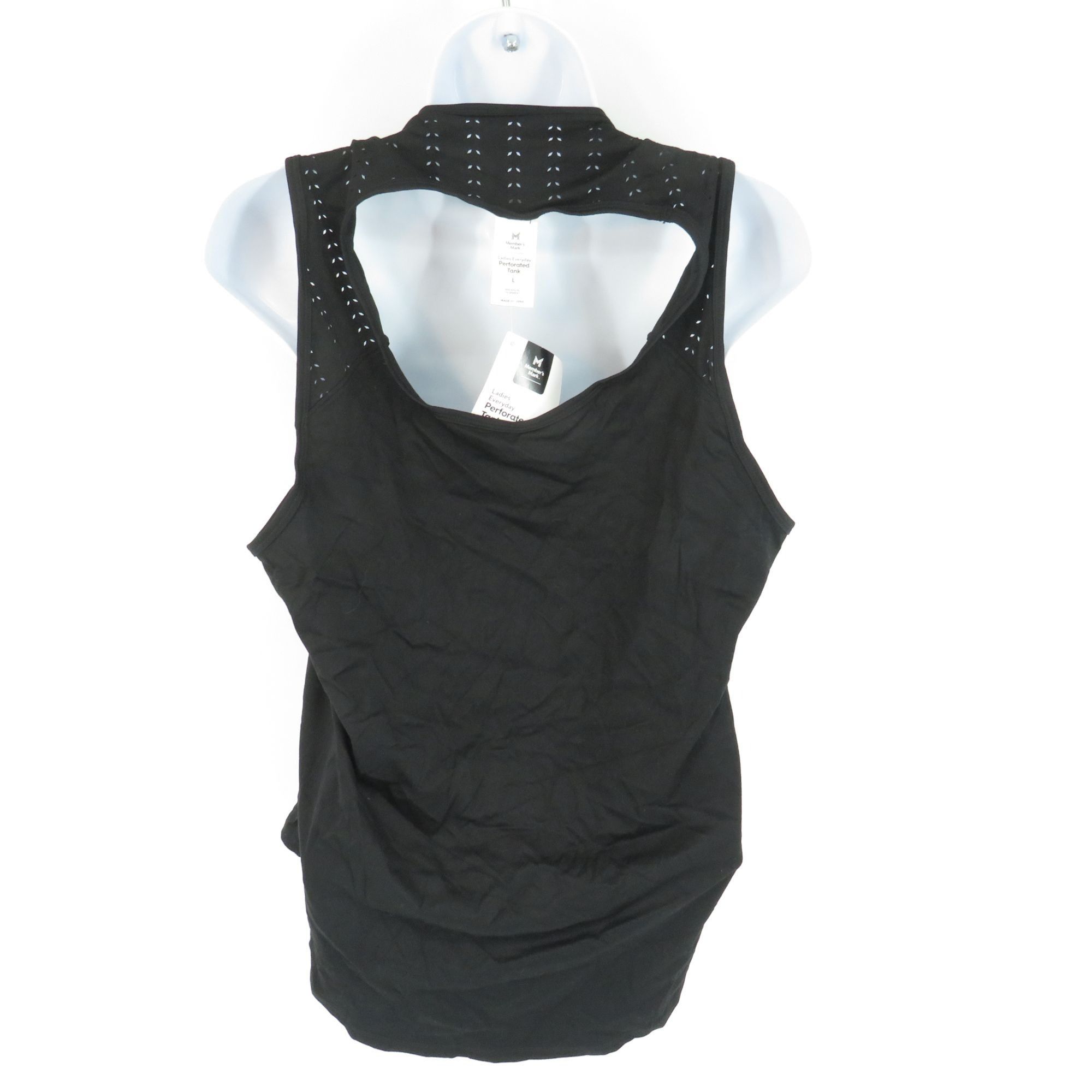 Other Members Mark Ladies Everyday Perforated Tank Large Black NWT Size L / US 10 / IT 46 - 2 Thumbnail