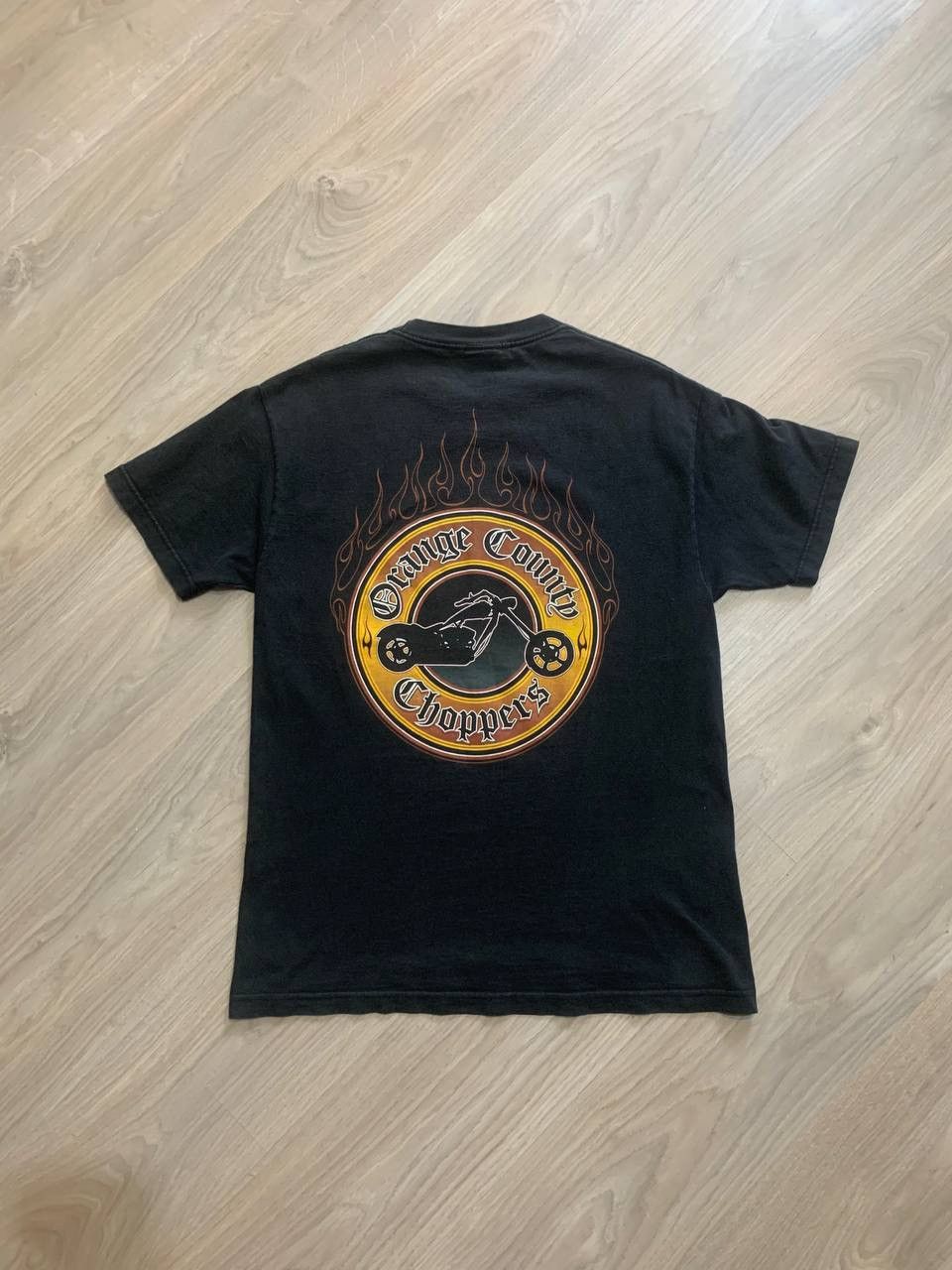 Vintage × West Coast Choppers Vintage Orange County Choppers Y2K Flame Faded Tee Shirt Size US L / EU 52-54 / 3 - 3 Thumbnail